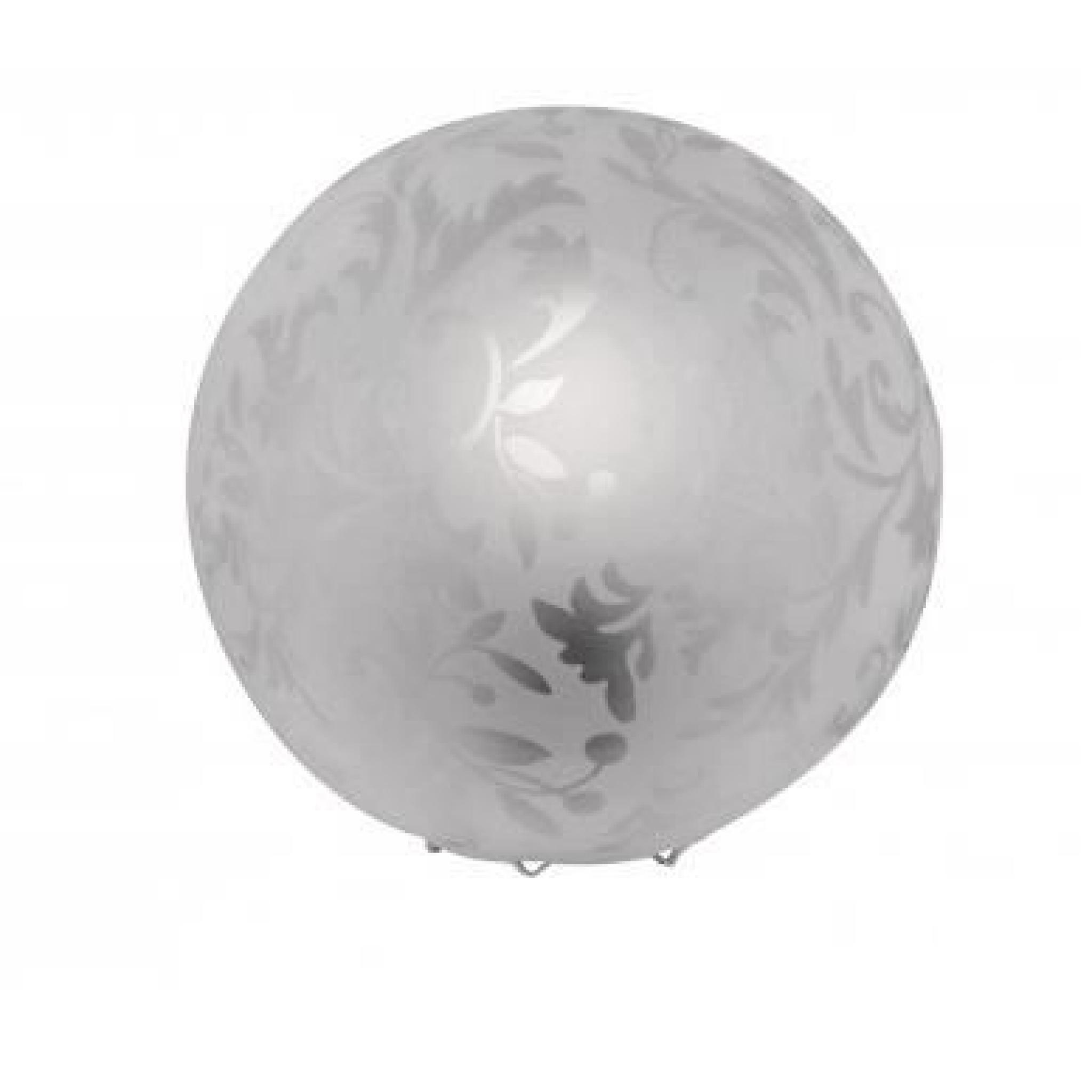 Lampe à poser design boule déco floral blanc
