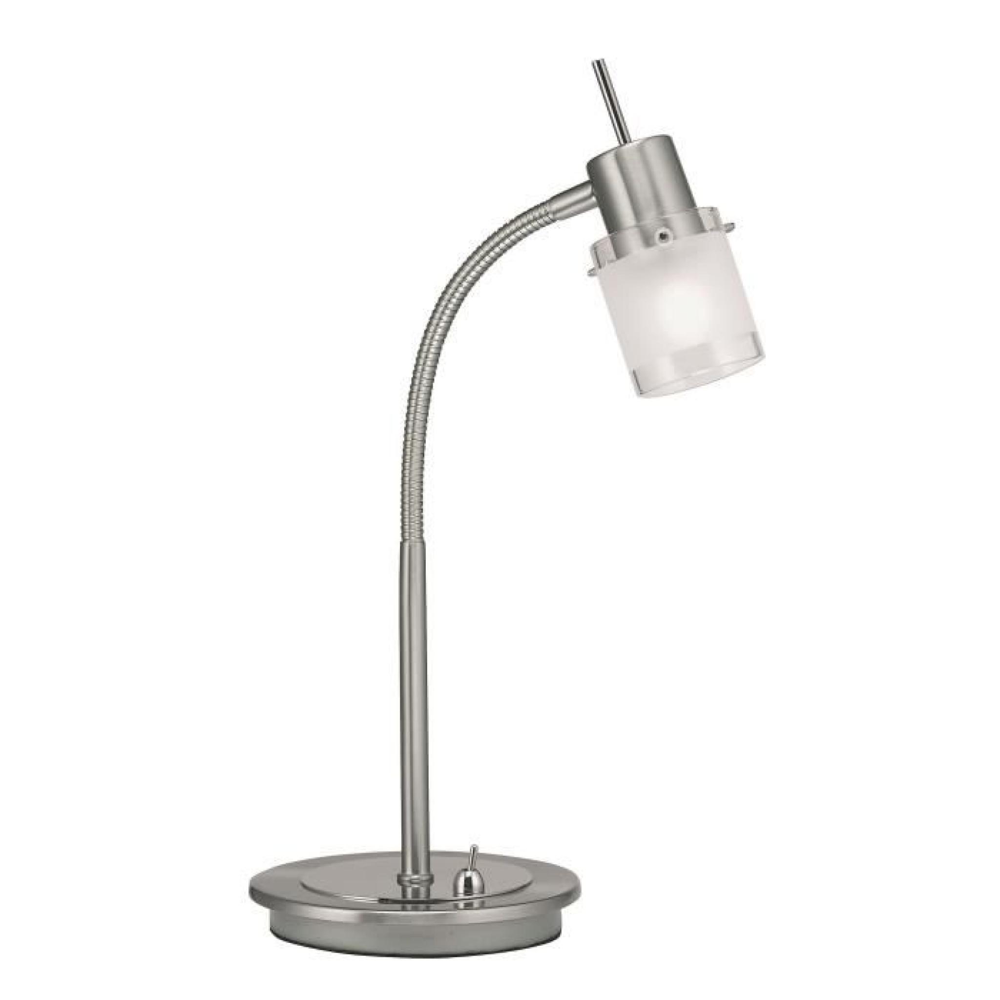 Lampe à poser en acier flexible avec lampe amovible
