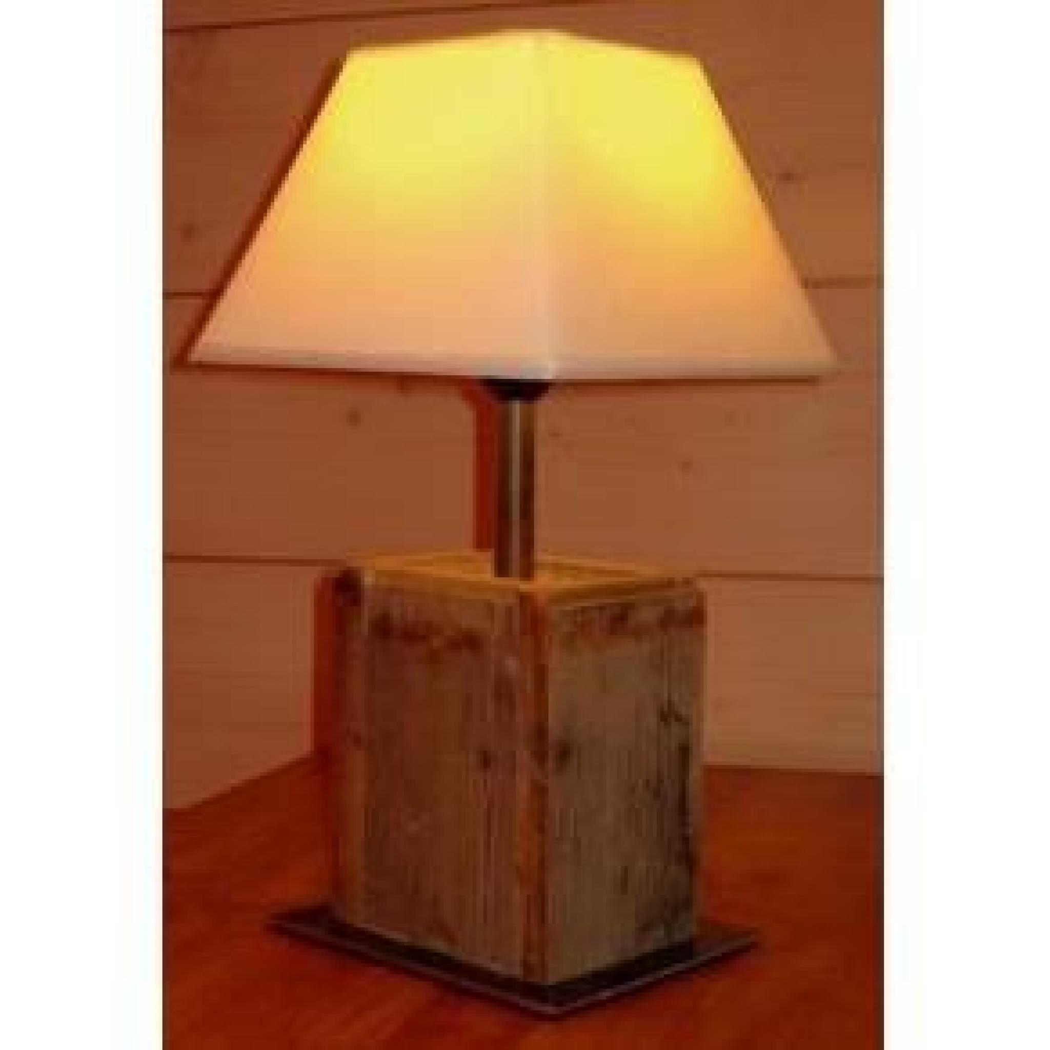 Lampe à poser en bois 60 W - Boutica-Design pas cher