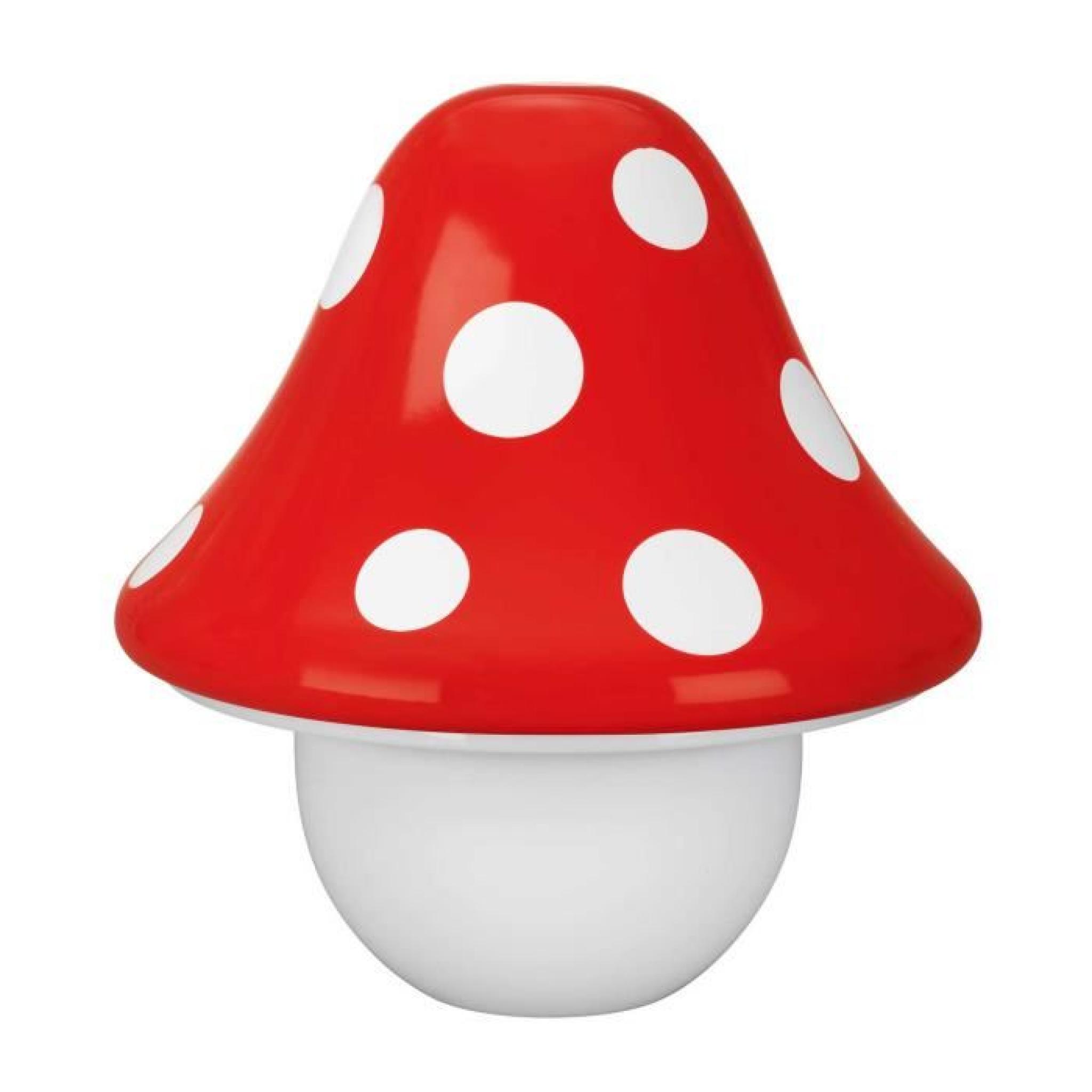 Lampe à poser en métal forme champignon hauteur 20.8 cm Boletu-Rouge