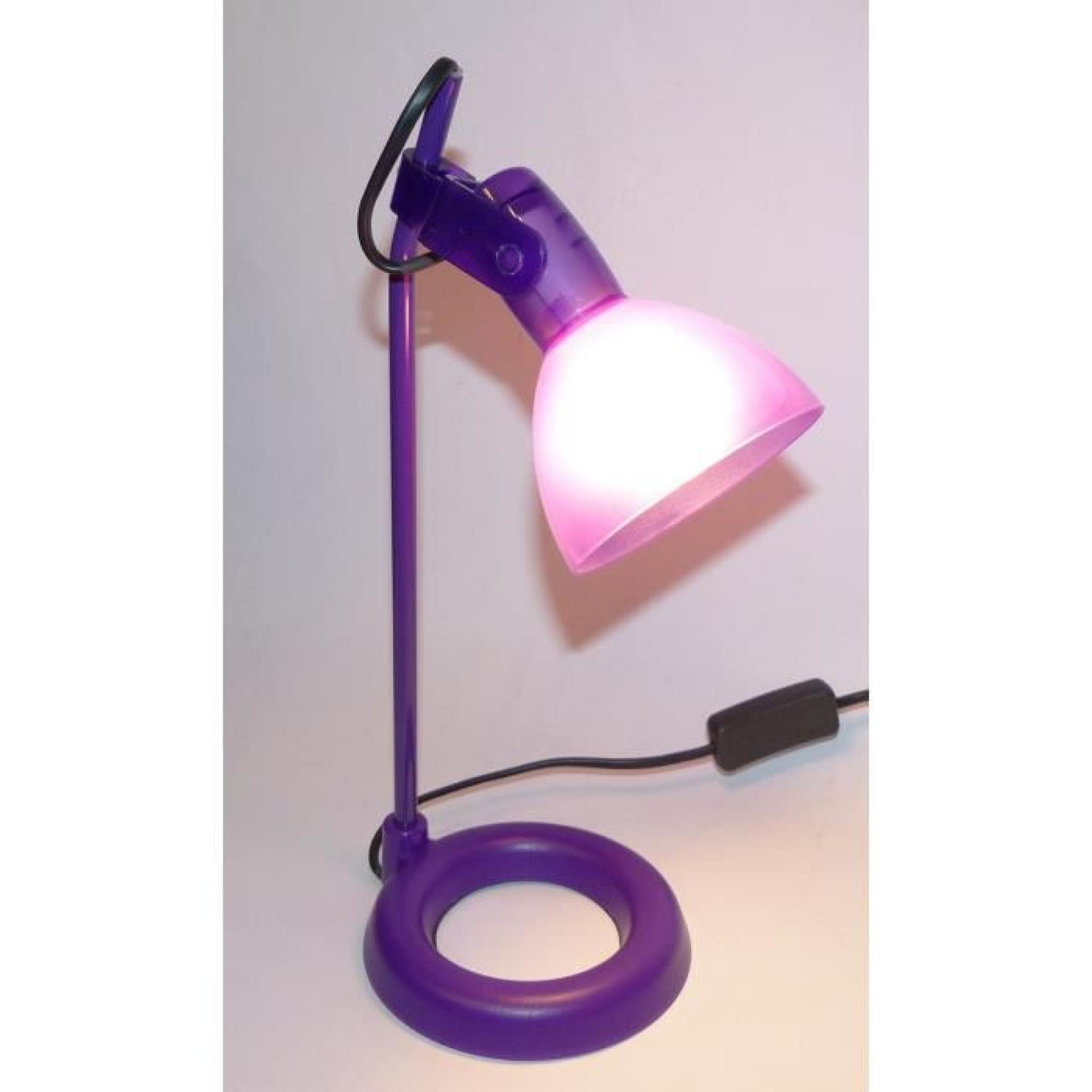 Lampe à poser Maly 25 W violet pas cher