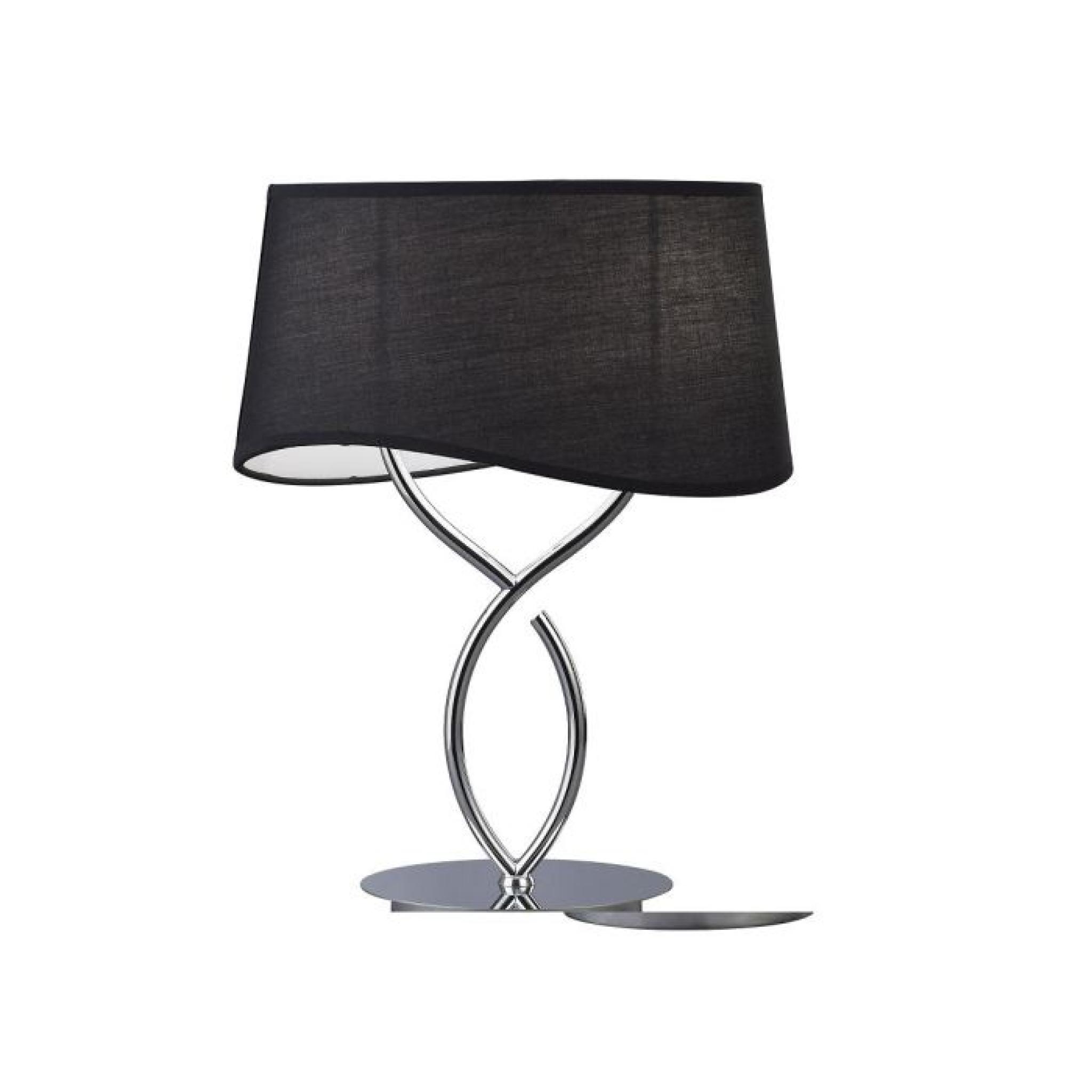 Lampe a poser Ninette chrome et noire 1L design…