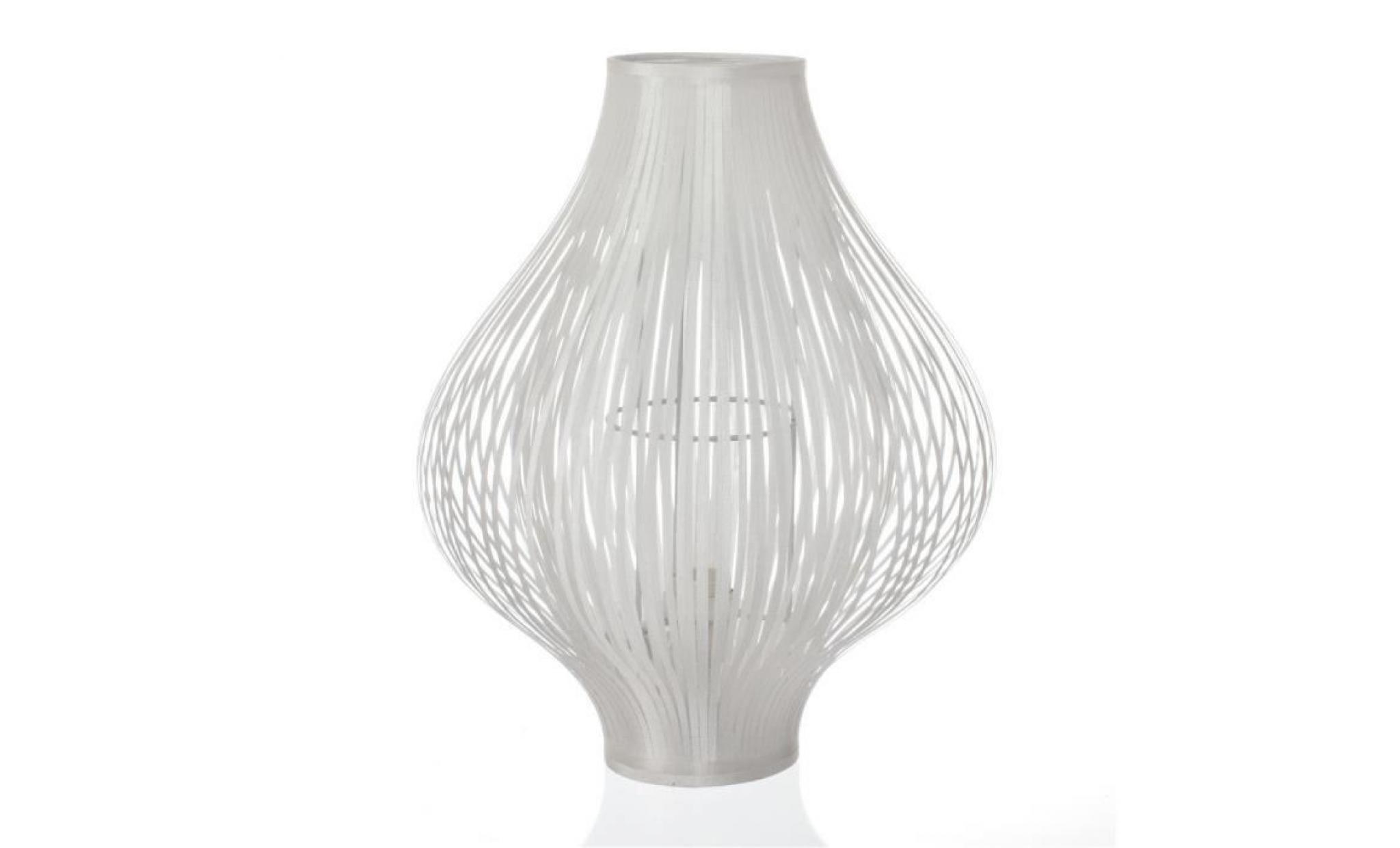 Lampe à poser pliante en polyester blanc (D.34xH.44cm)