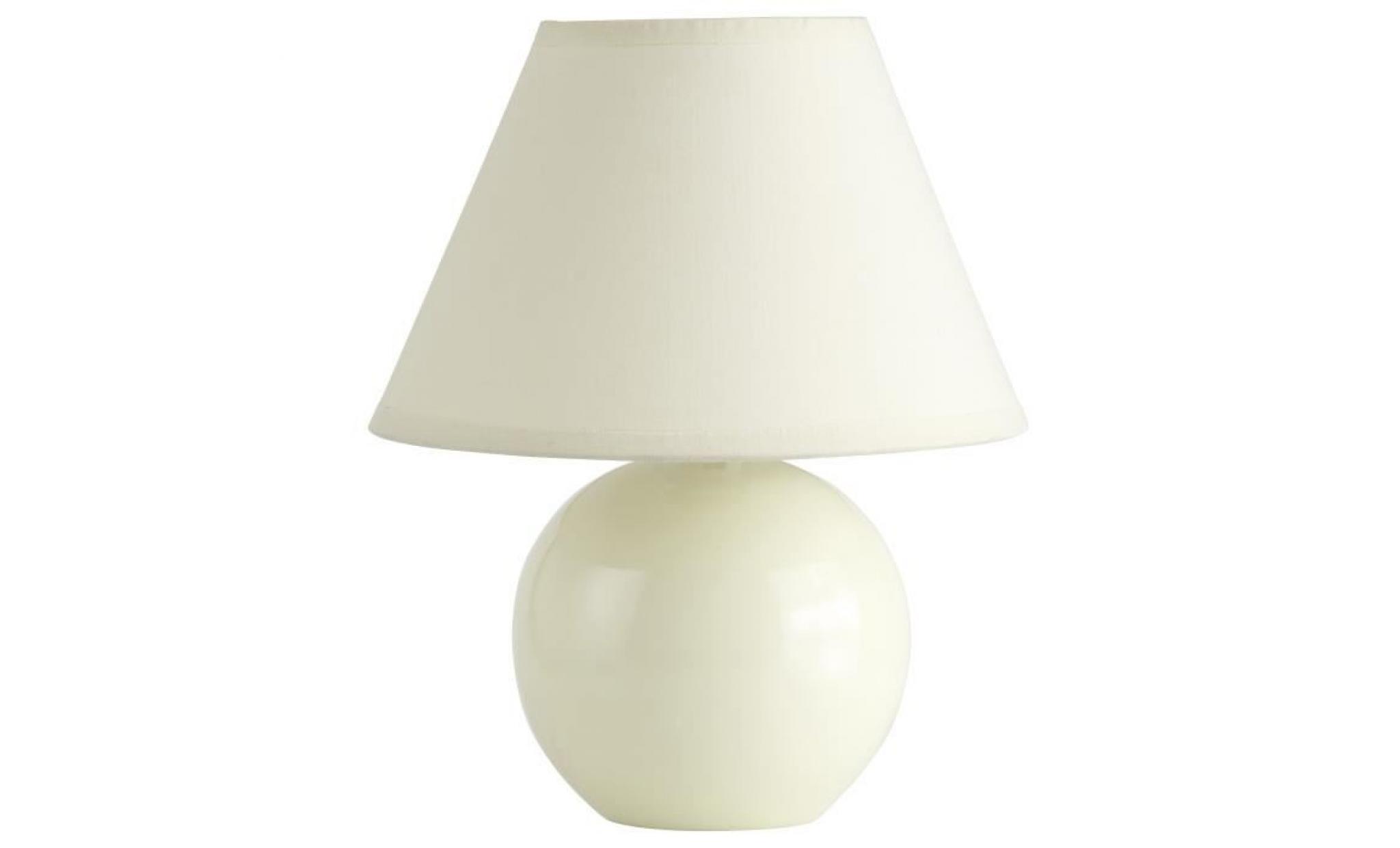 brilliant lampe à poser/chevet prime hauteur 23 cm Ø20 cm e14 40w beige