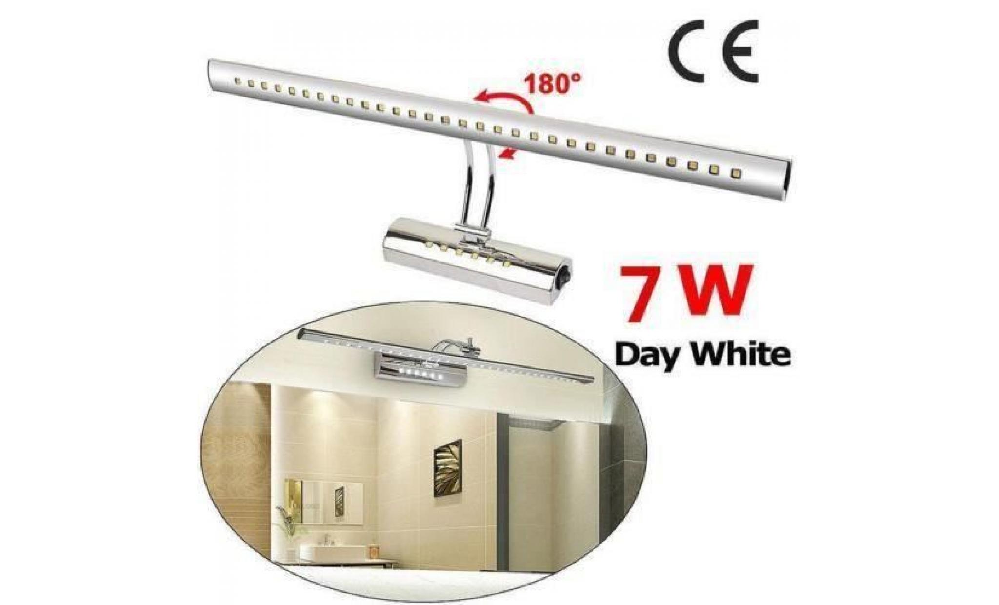 lampe ampoule 36leds smd5050 lumiere blanc 7w pour salle de bain miroir tableau mur mural applique