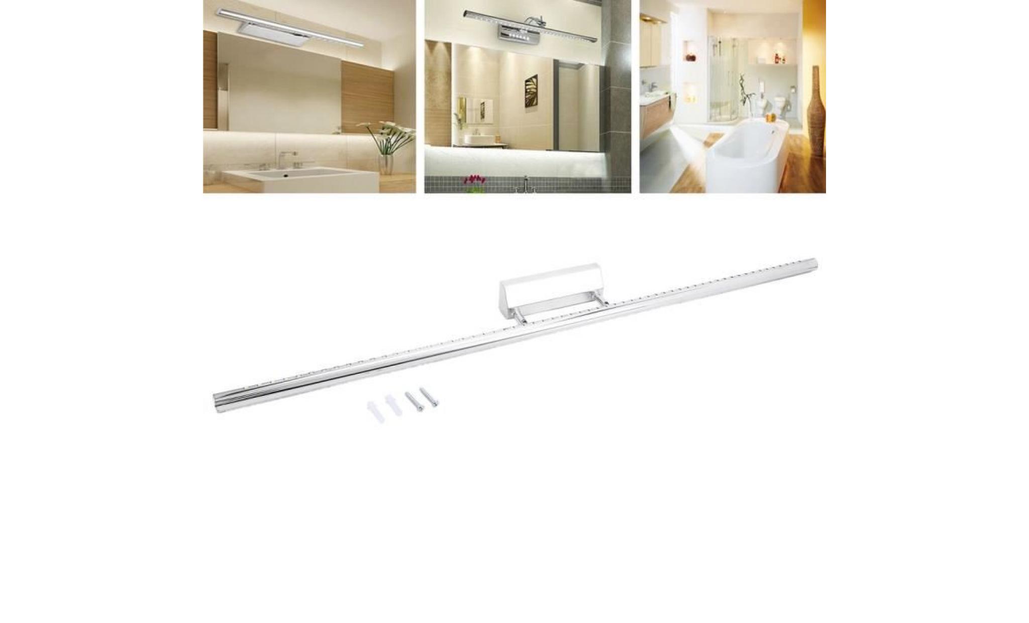 lampe applique lumière pour miroir salle de bain   12w 60cm   noir