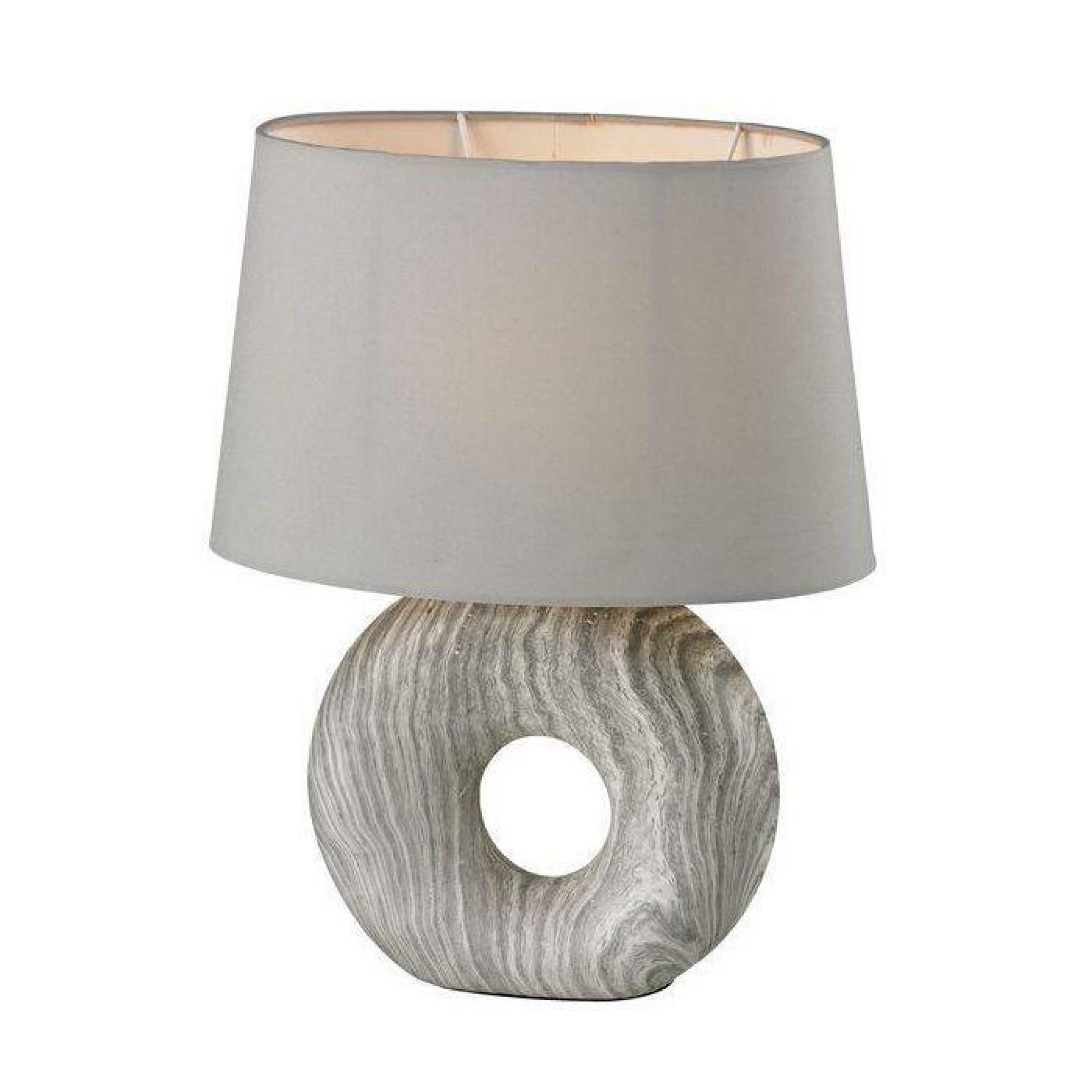 Lampe argent, Aspect marbre Liz 40W - Boutica-Design pas cher