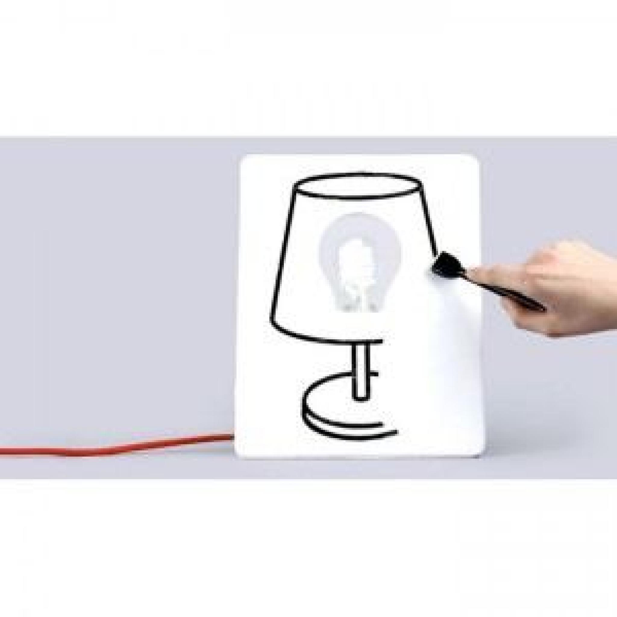 Lampe céramique personnalisable design White Blanc
