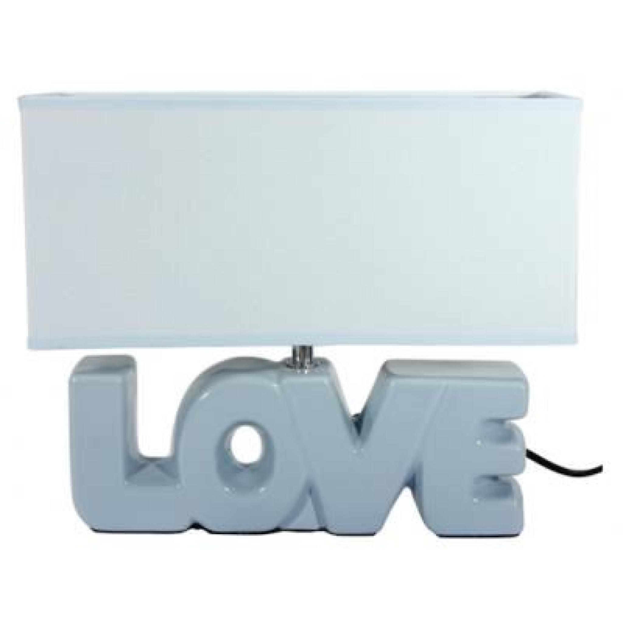 Lampe Céramique Love - Couleur - Bleu