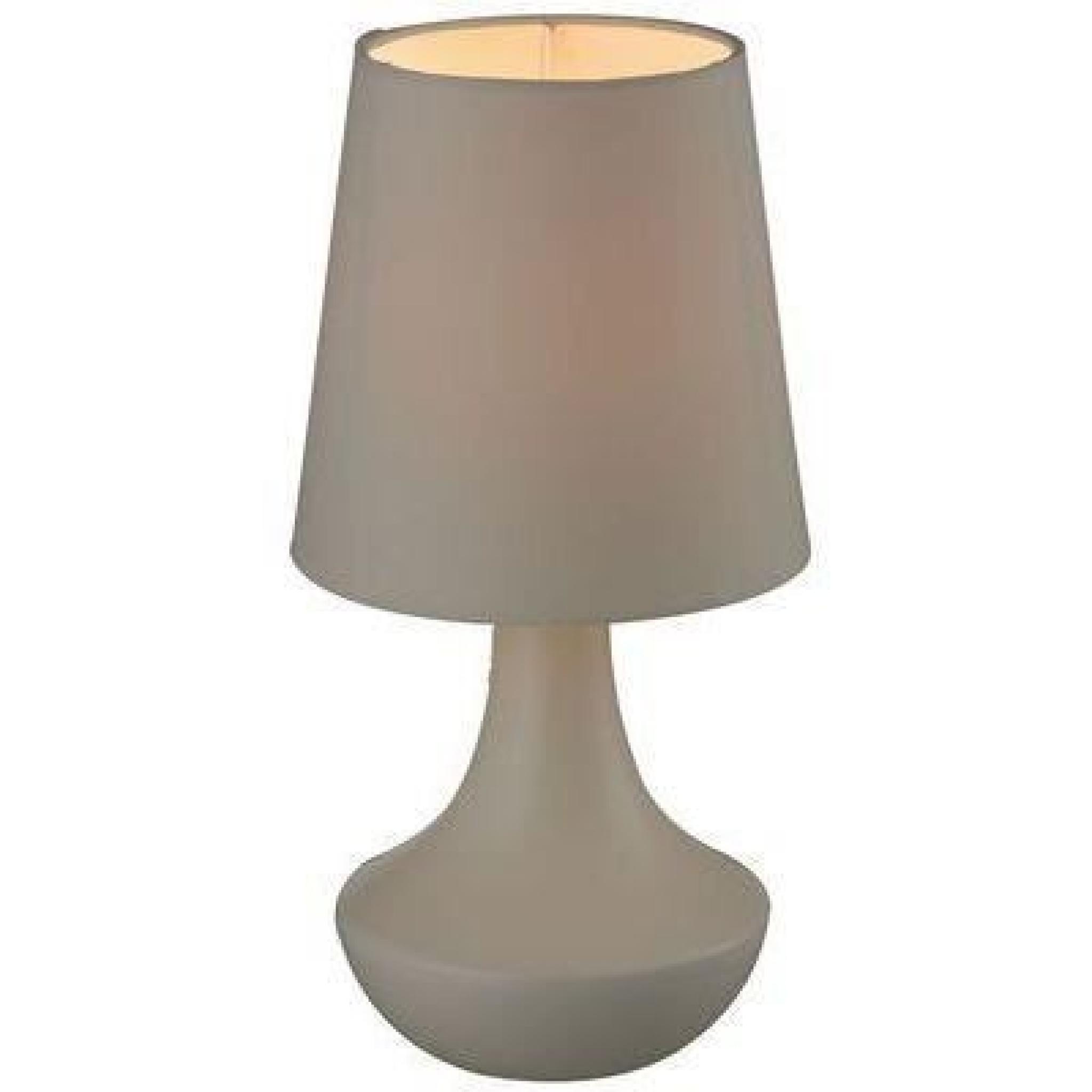 Lampe Céramique, tissu, gris Lena 40W - Boutica-Design