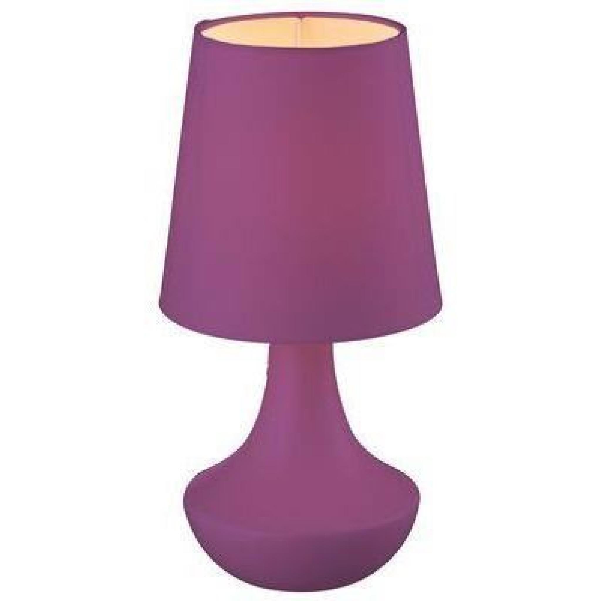 Lampe Céramique, tissu, pourpre Lena 40W - Boutica-Design