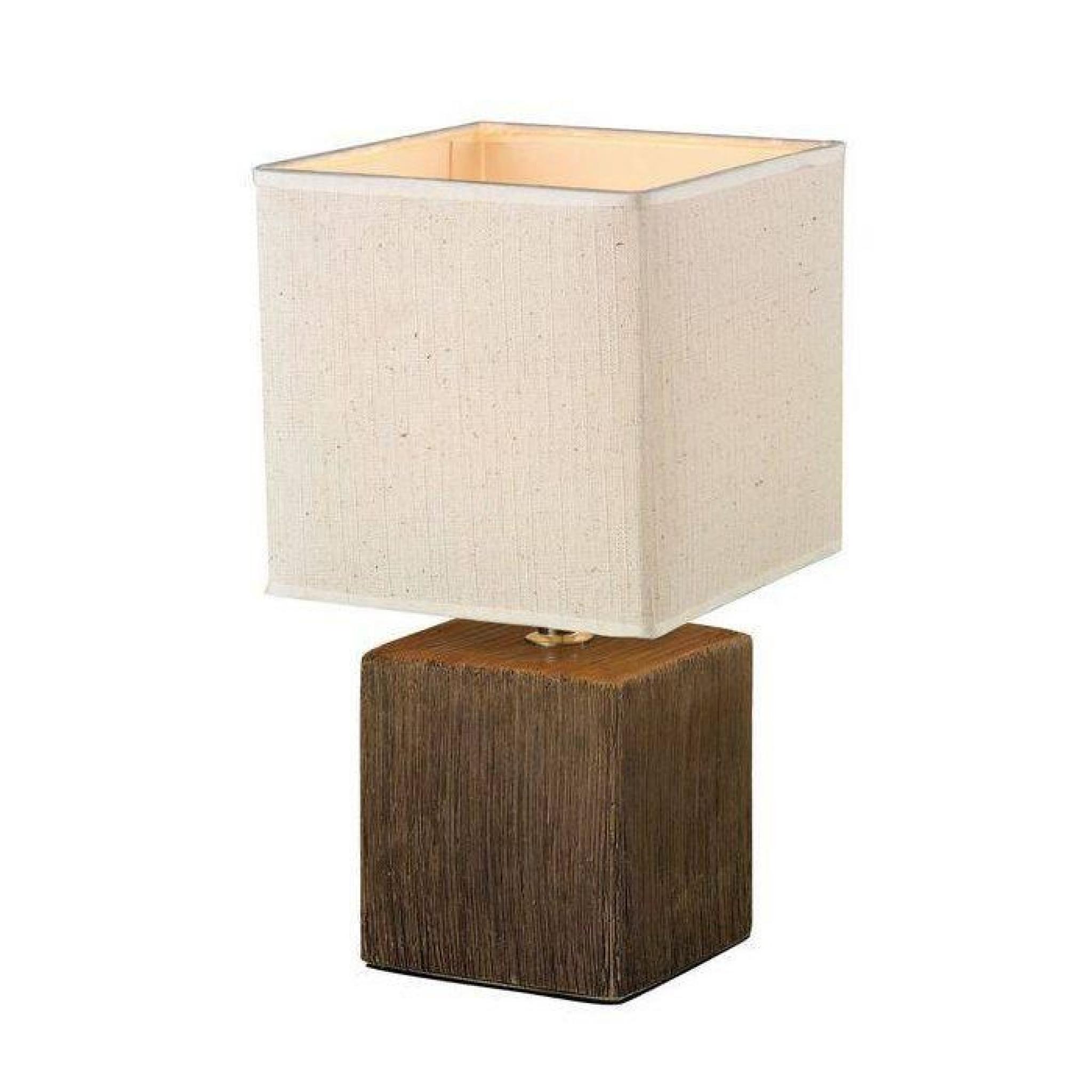 Lampe Céramique, tissu Wanda 40W - Boutica-Design pas cher