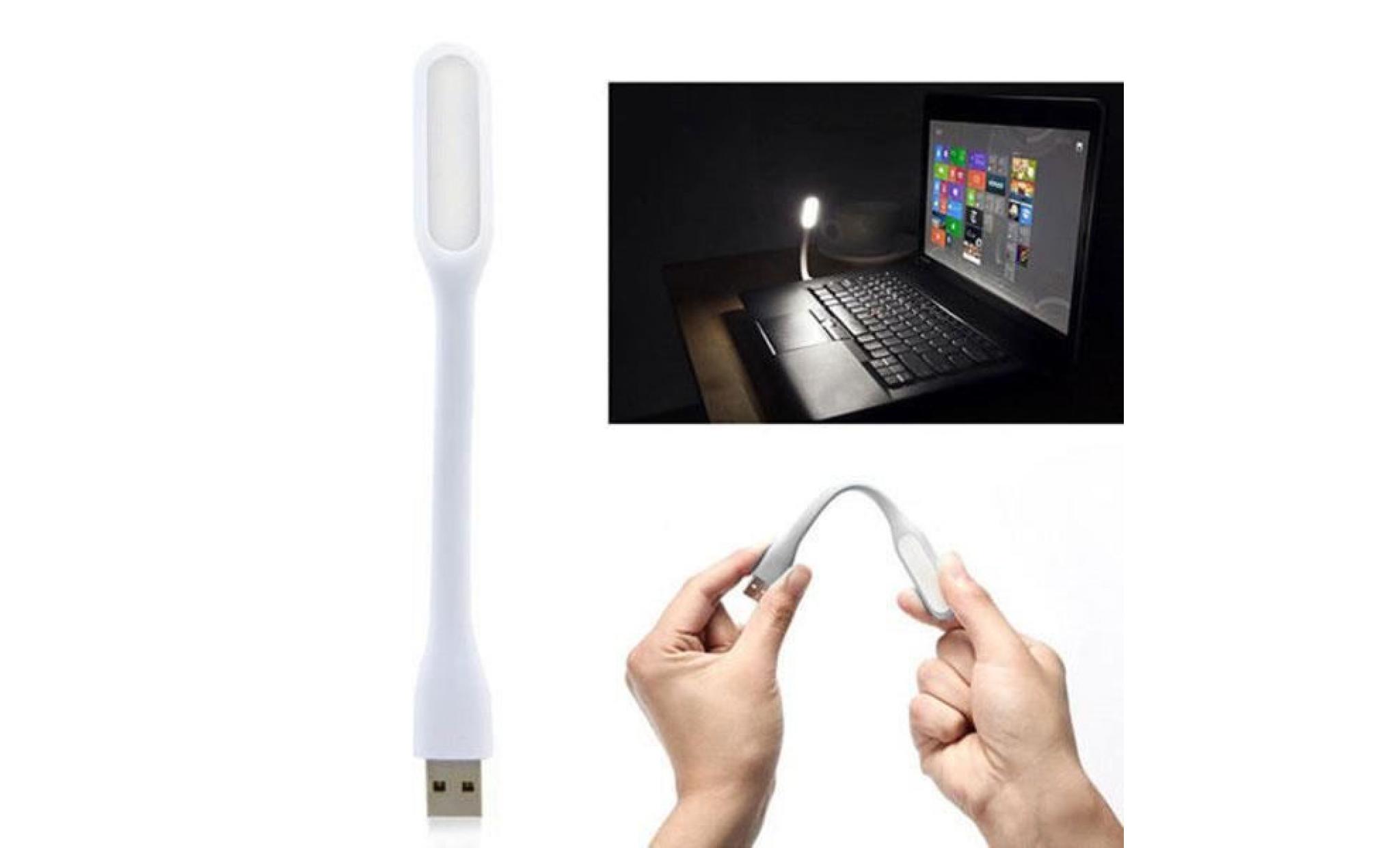 Lampe clavier BLANCHE à led flexible connexion USB pas cher