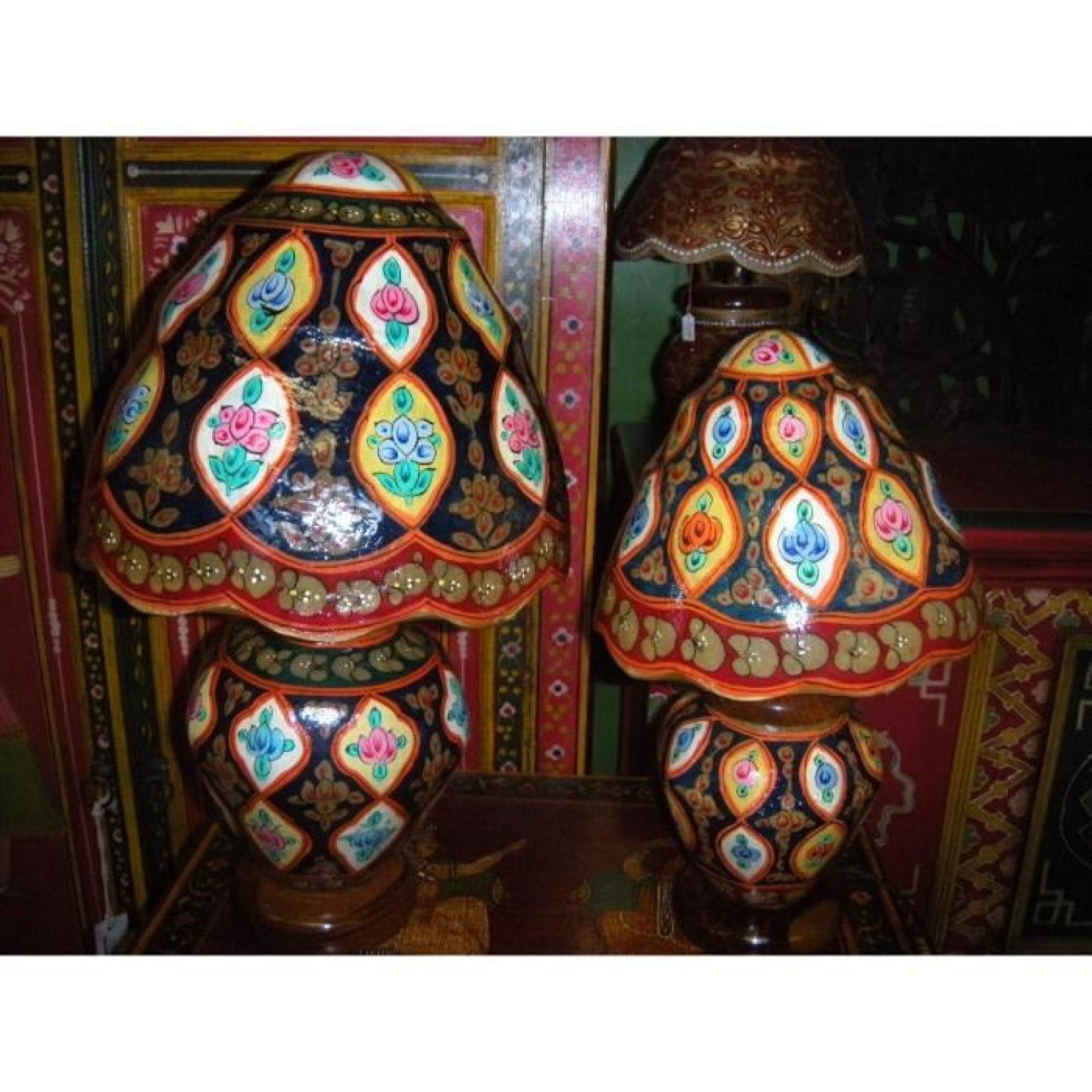 Lampe cuir de chameau - Goa (E) pas cher
