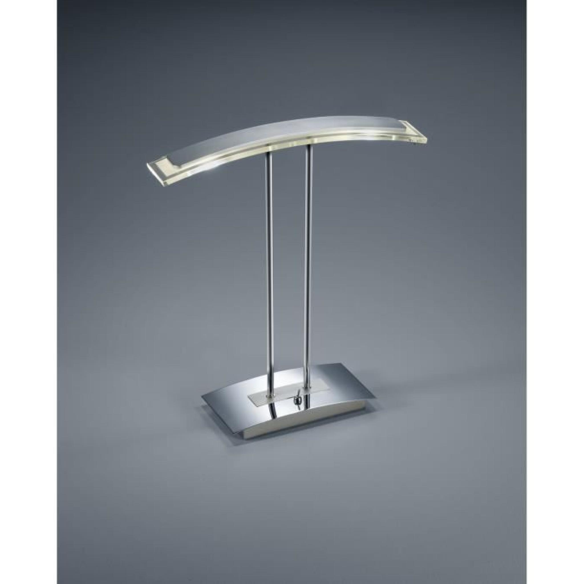 Lampe Curve, aluminium, chrome et verre