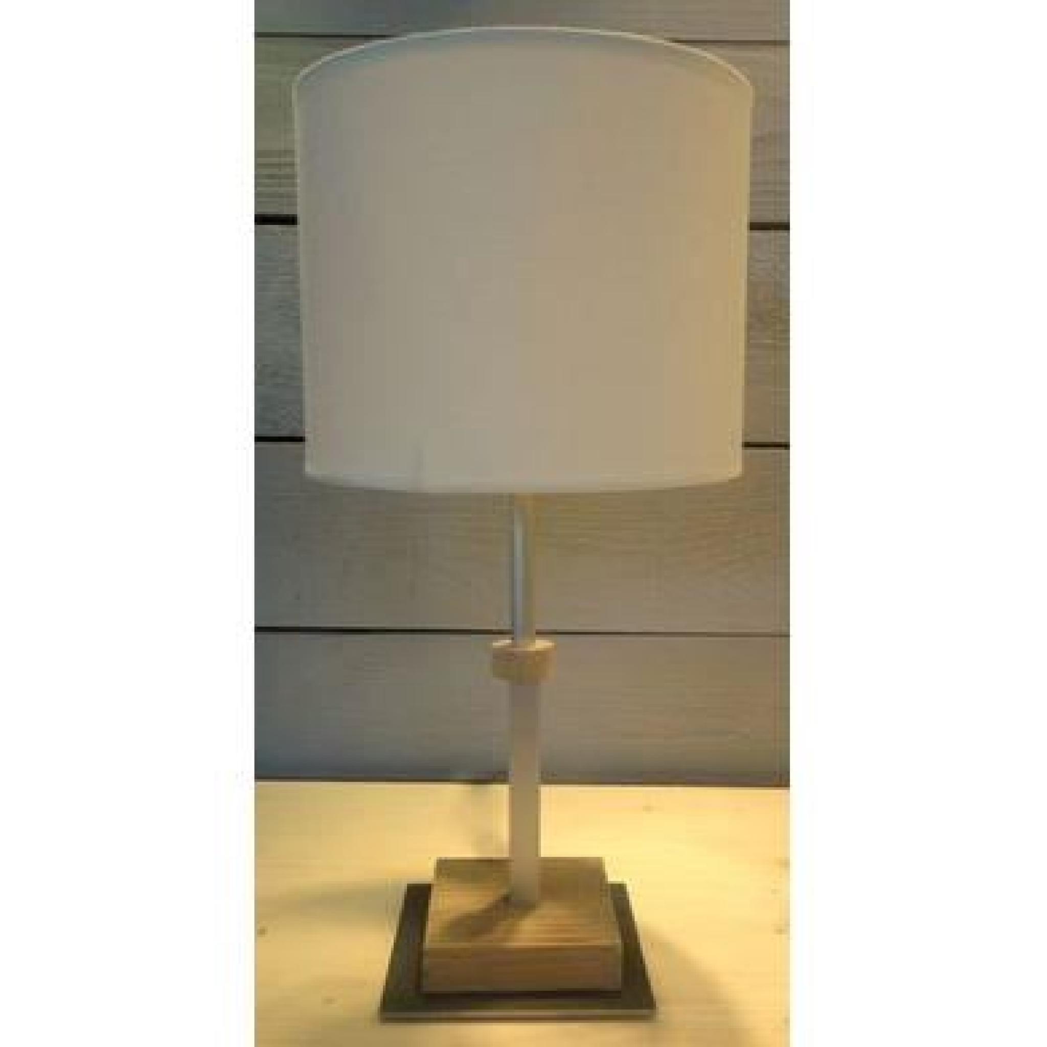 Lampe Cylindre en Bois Huilée 60W - Boutica-Design pas cher