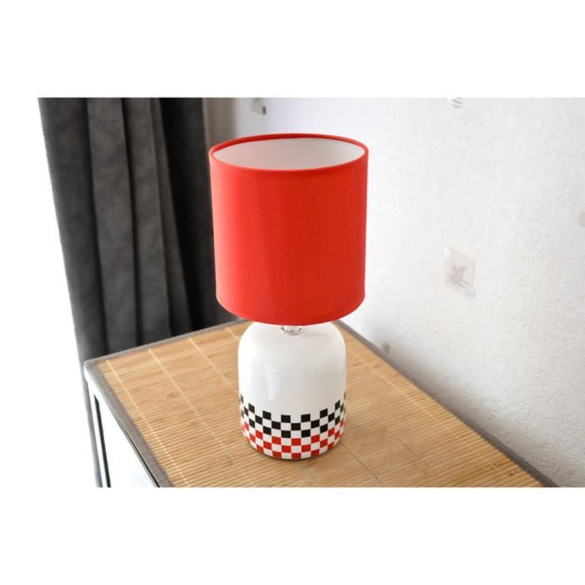 Lampe cylindre Interior à l'abat jour Rouge