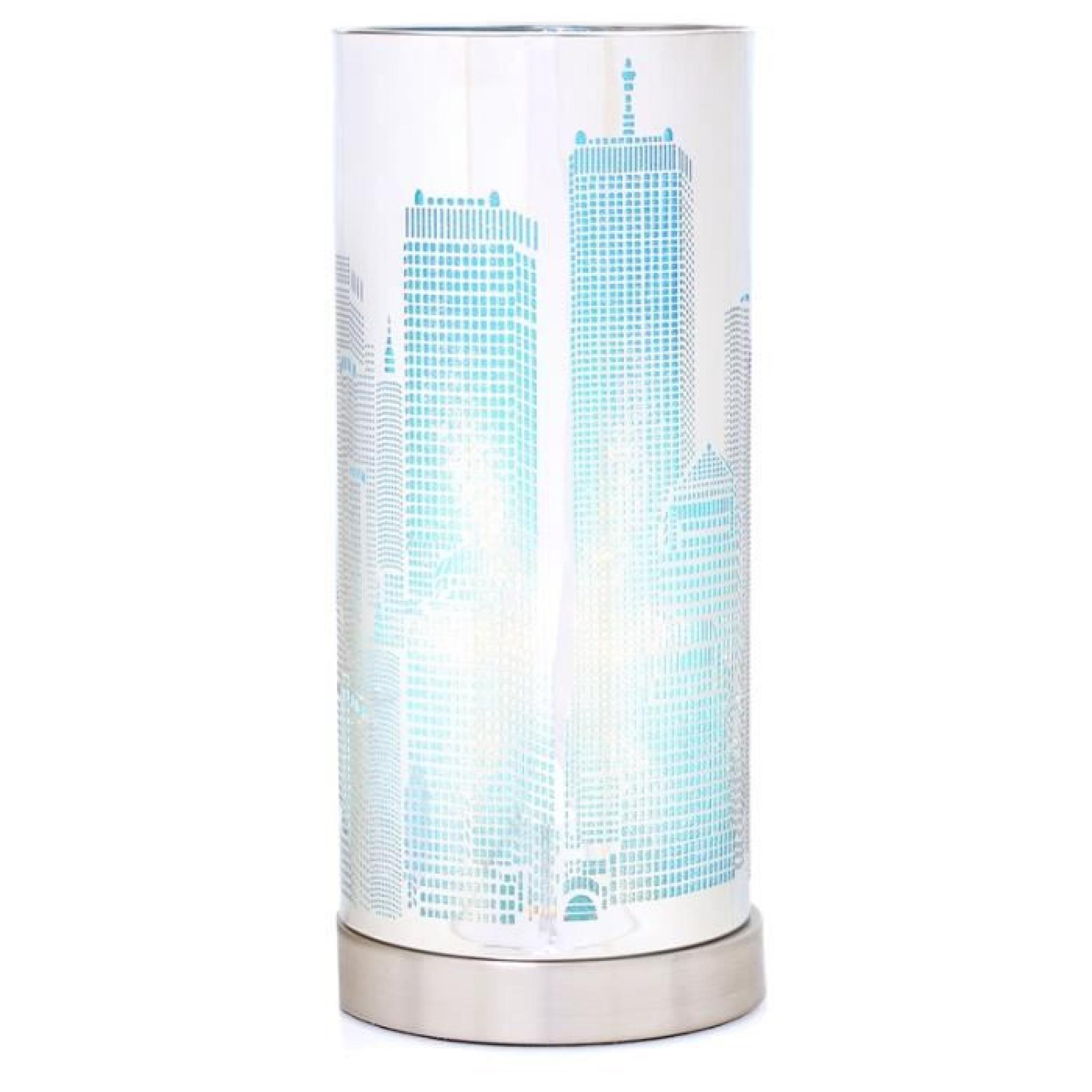 Lampe Cylindrique Touch NYC Violet - Paris Prix