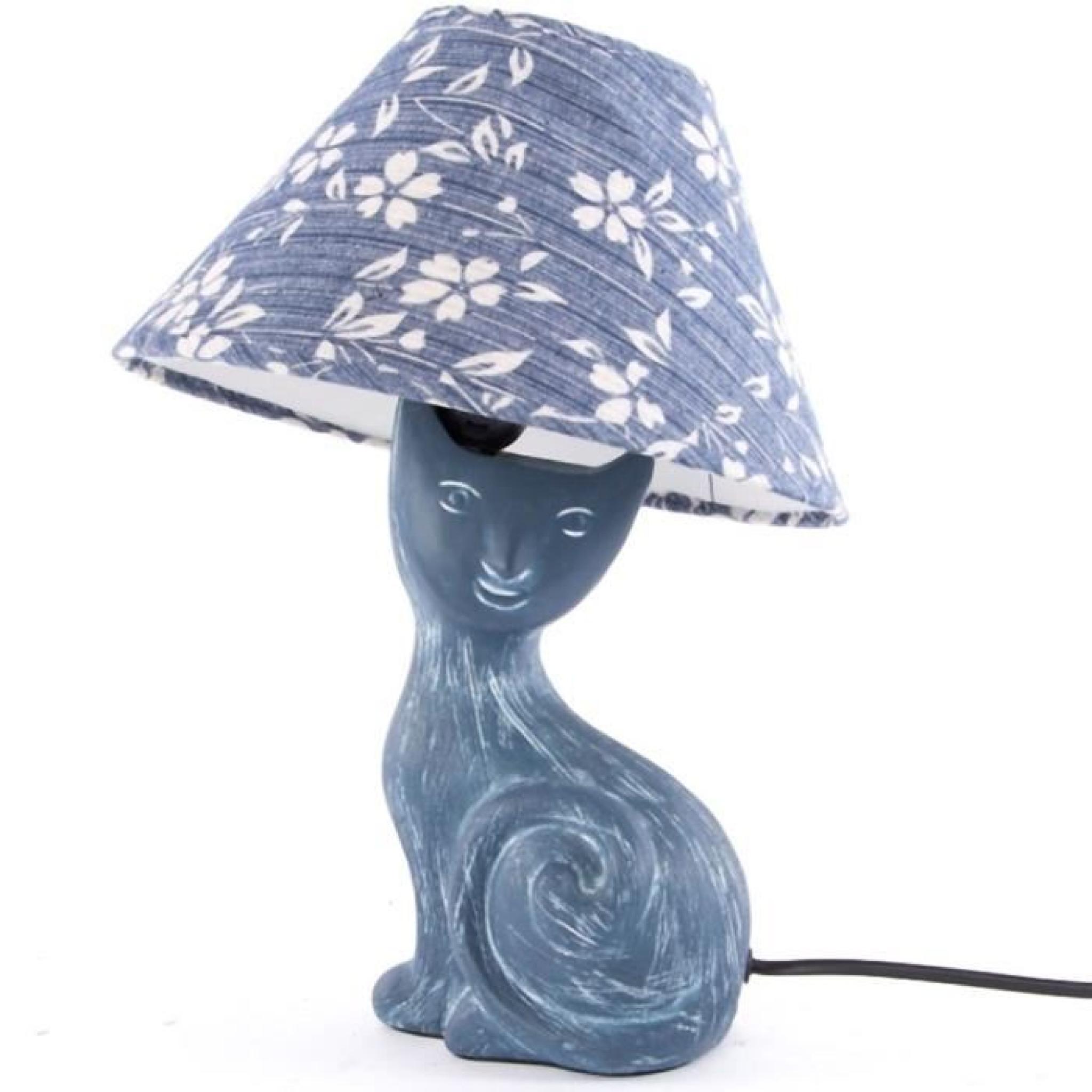 Lampe d'ambiance Chat bleu
