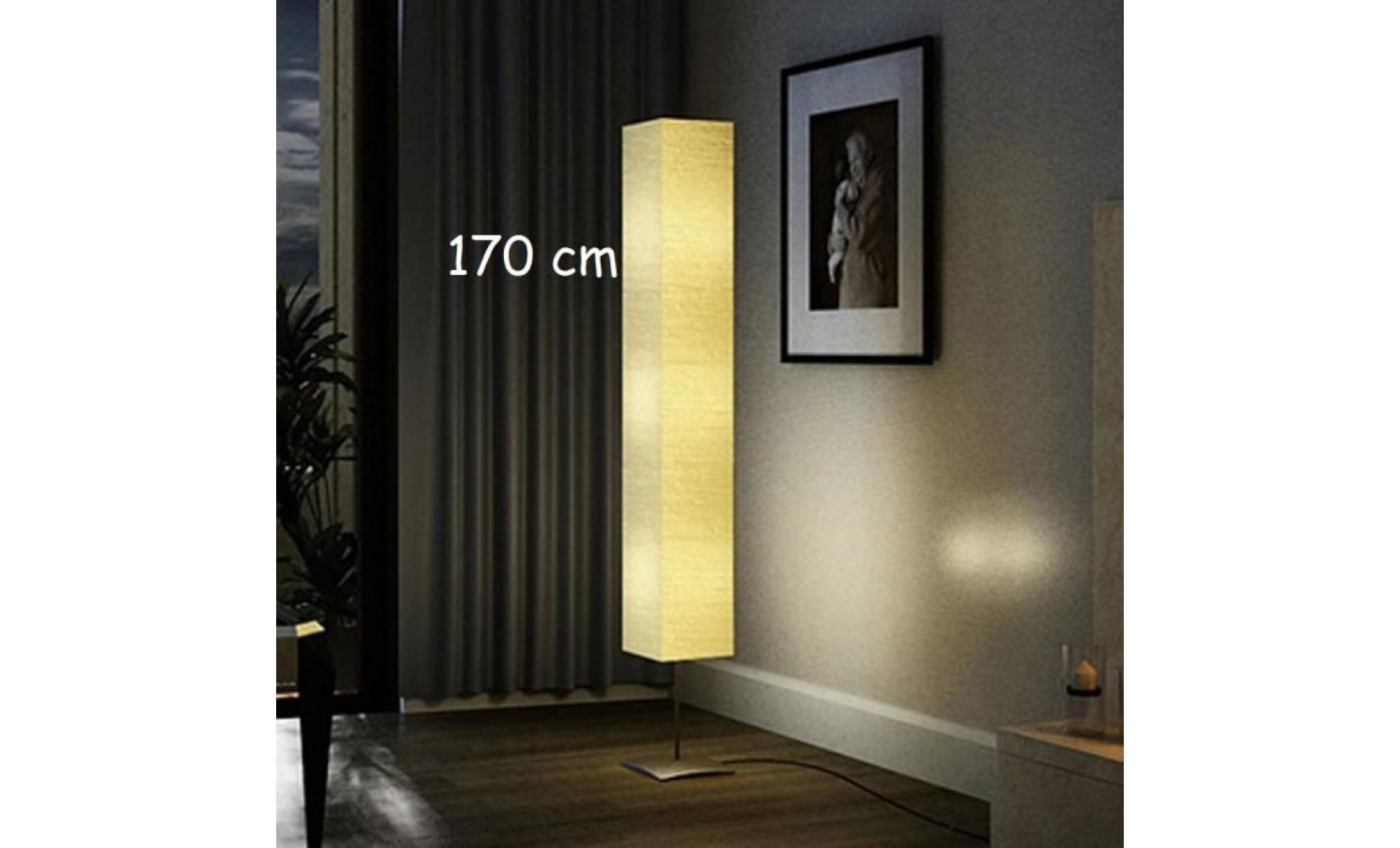 lampe d'ambiance de salon lumière douce  salle à manger cuisine chambre warm white light rectangulaire sur pied 170cm lampadaire
