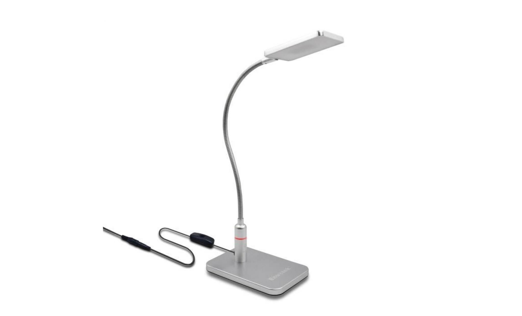 lampe de bureau à led lampe de chevet lecture table dimmable tactile argent metal flexible 5w led dimmable 3 luminosité Éclairage