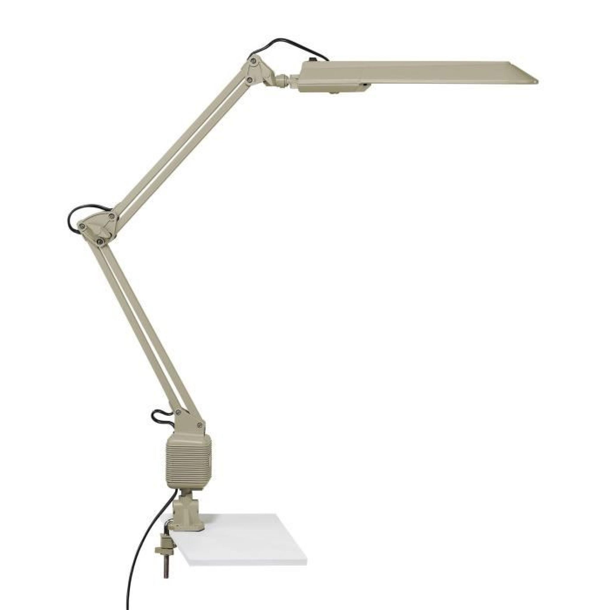 Lampe de bureau à visser articulée en métal et plastique hauteur 80cm Job-Noir