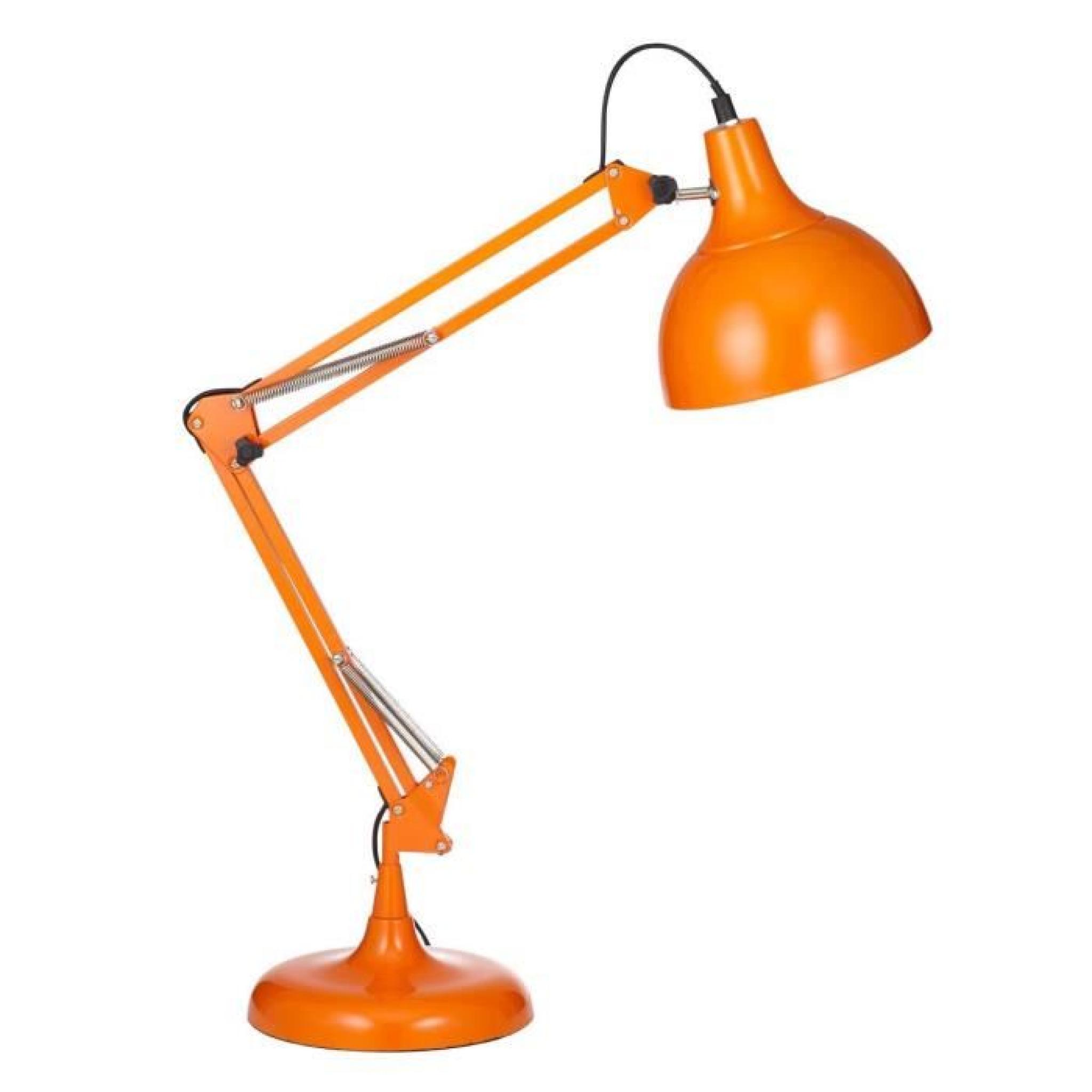 Lampe de bureau architecte Rigel Couleur Orange pas cher