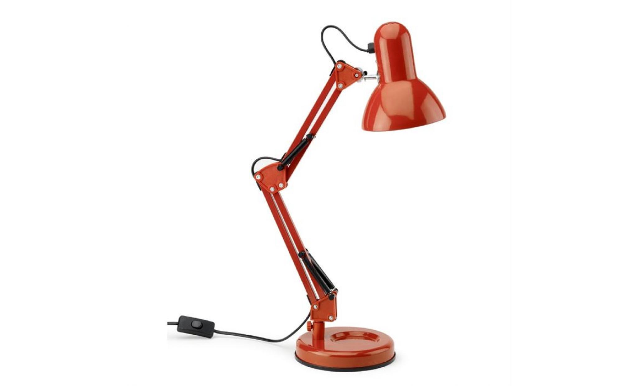 lampe de bureau articulée techno   rouge