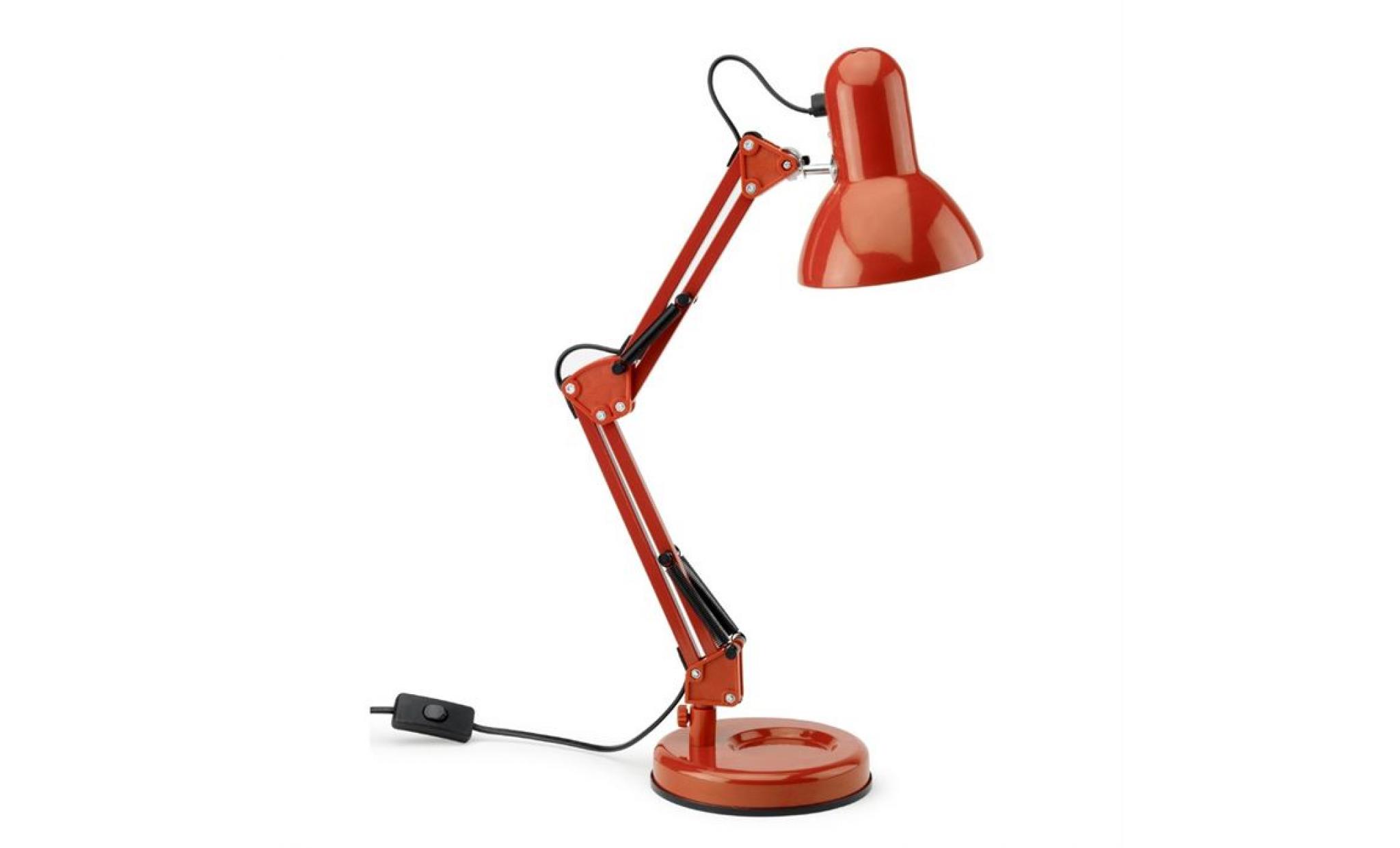 lampe de bureau articulée techno   rouge pas cher