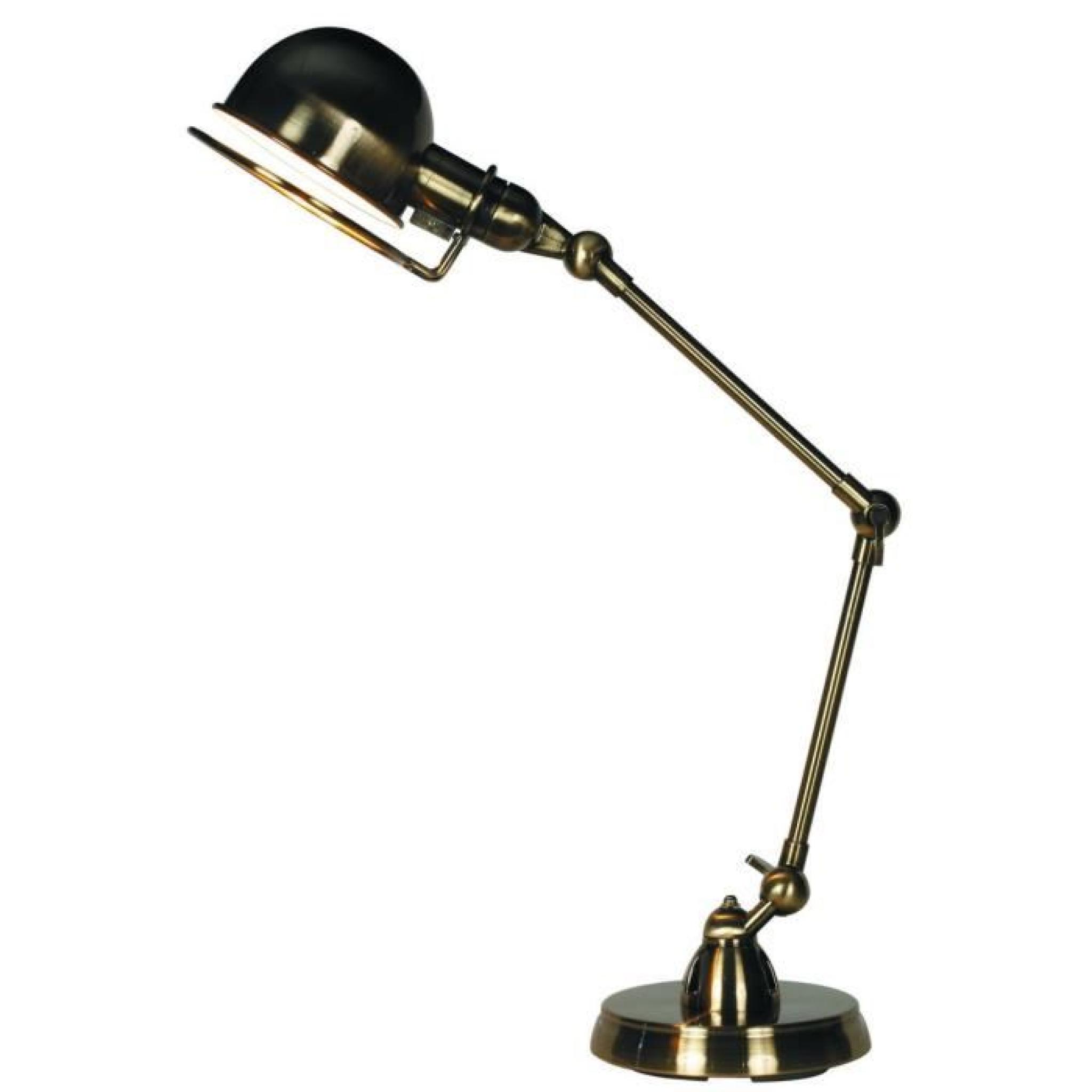 Lampe de bureau design industrielle nickel (E14) Milla