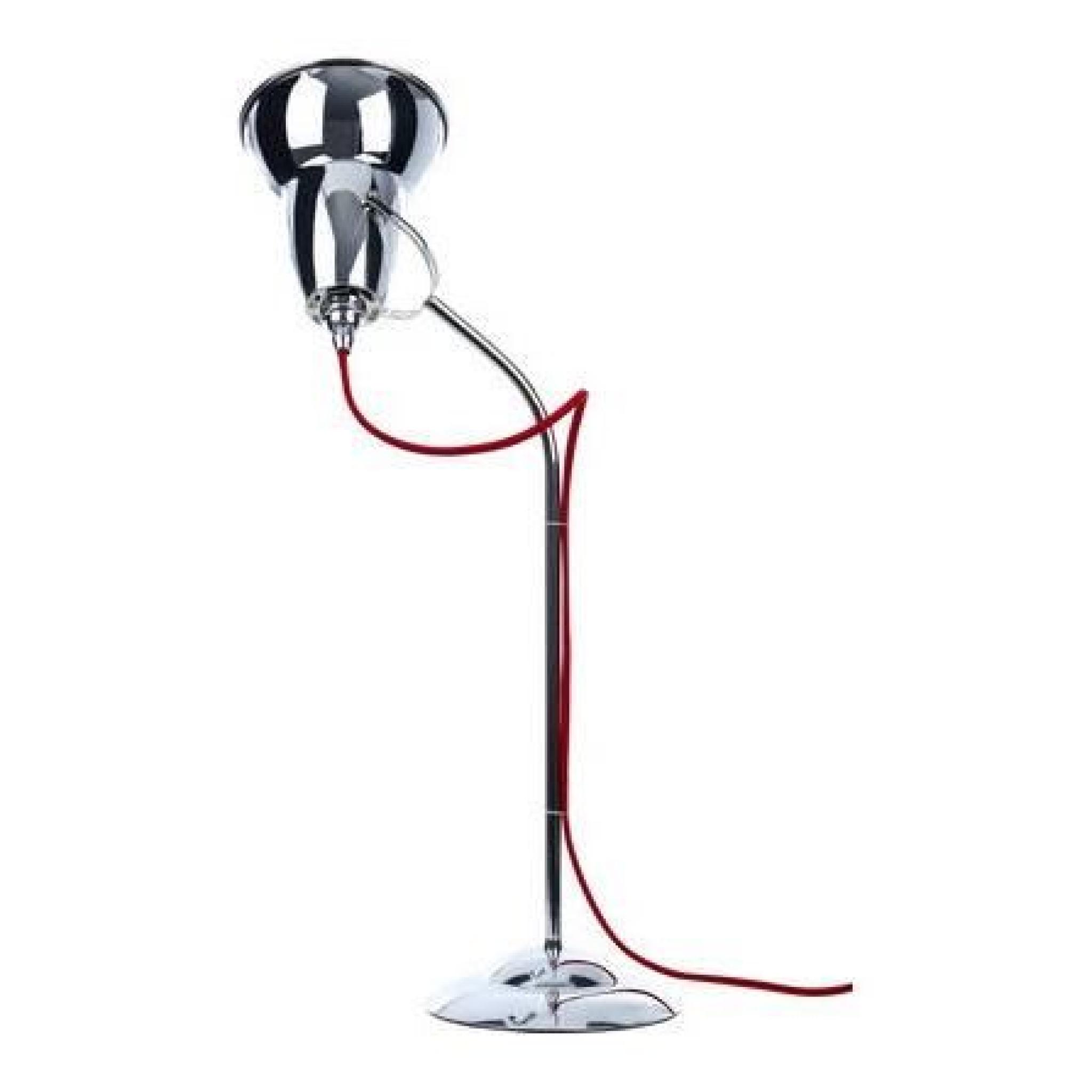 Lampe de Bureau Duo Chrome avec Cable Rouge - A… pas cher