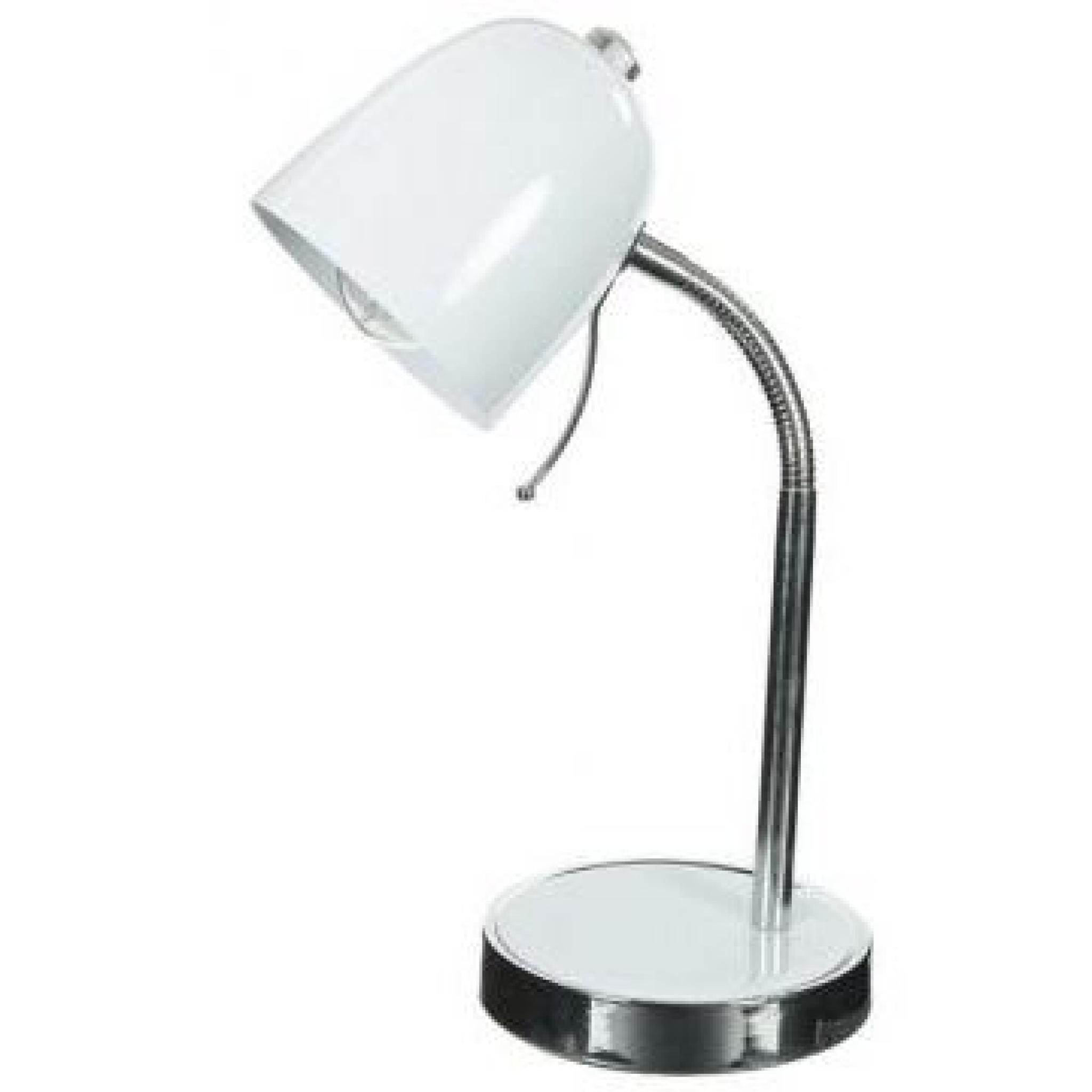 Lampe de bureau en métal Blanc