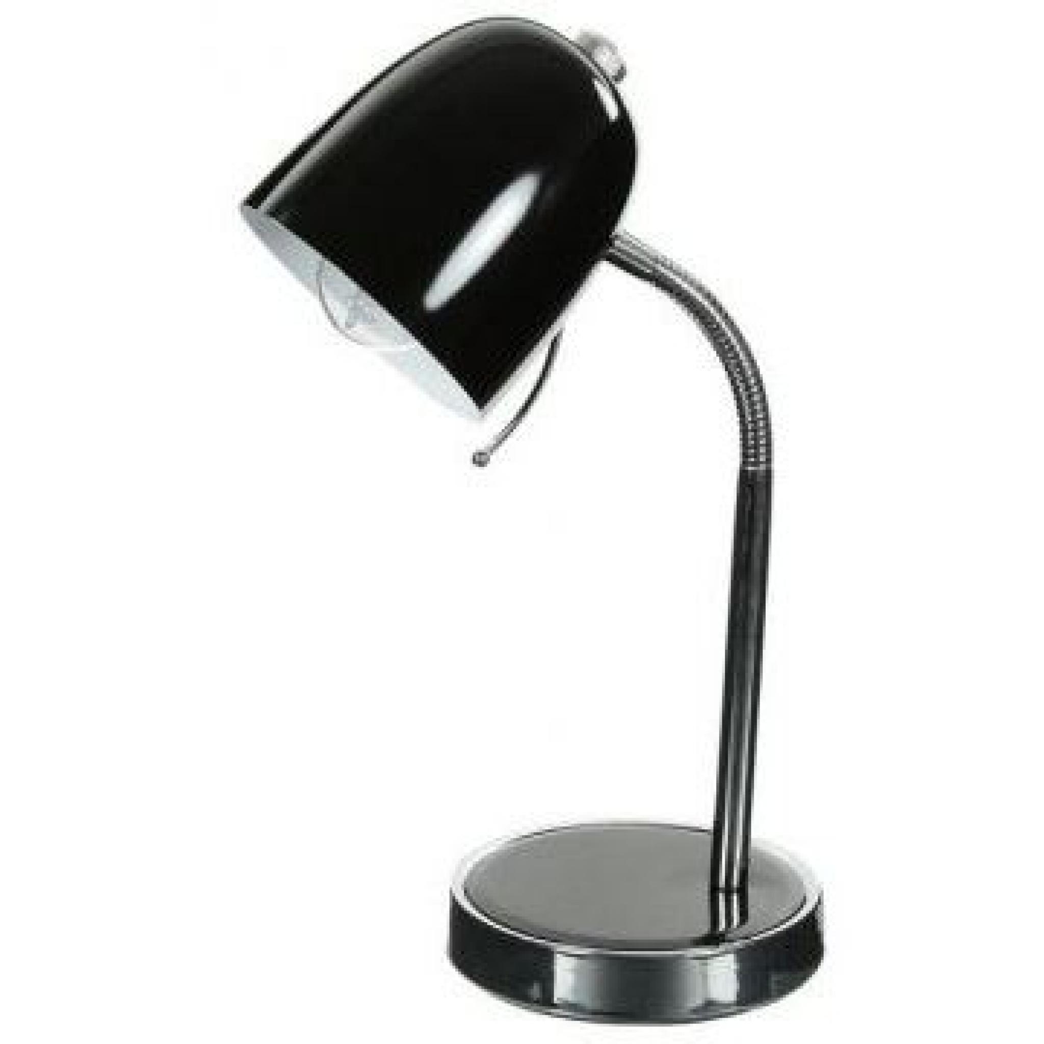 Lampe de bureau en métal Noir