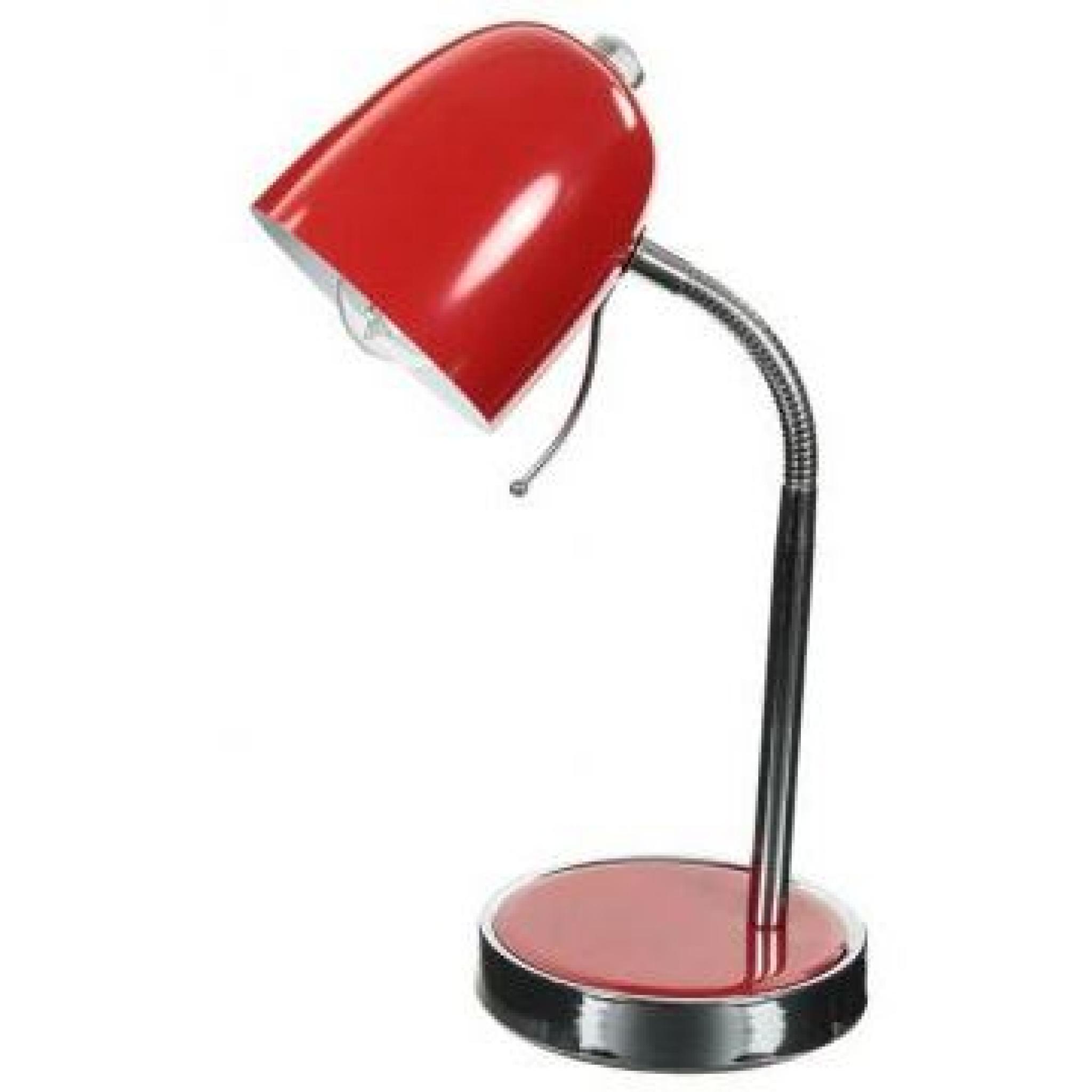 Lampe de bureau en métal Rouge