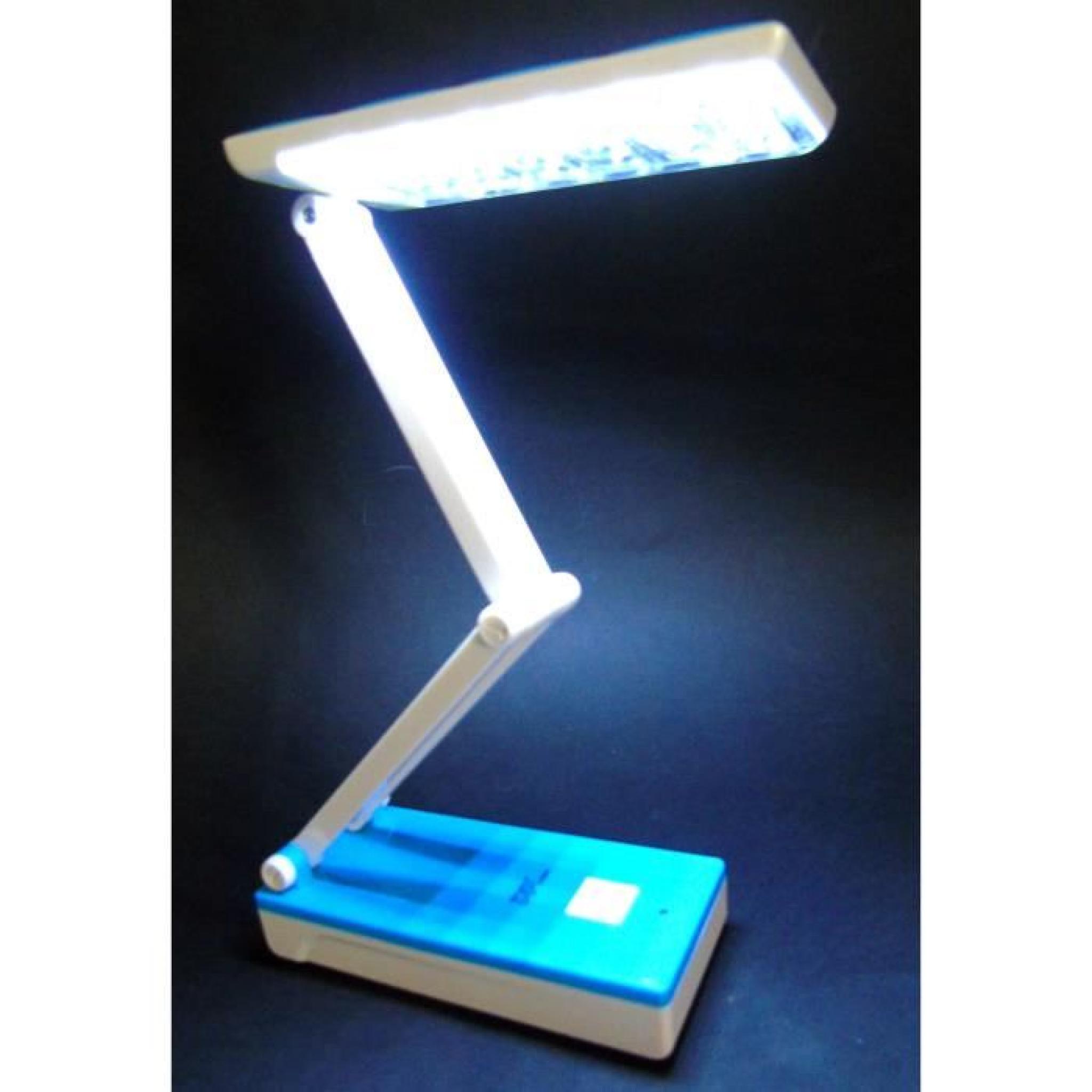 Lampe de bureau garçons- 24 LEDS - Rechargeable MULTI-POSITIONS Pliable couleur bleu
