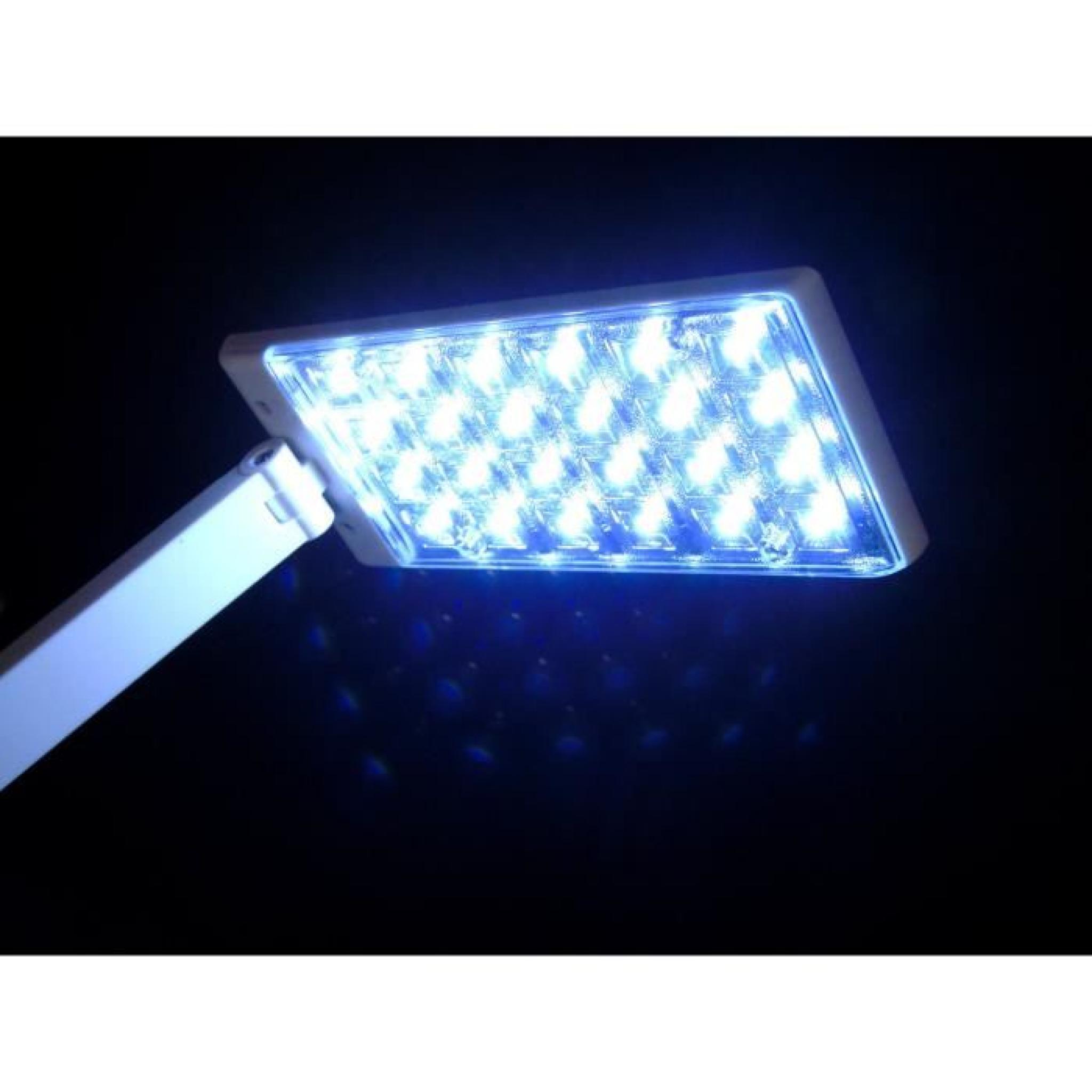 Lampe de bureau garçons- 24 LEDS - Rechargeable MULTI-POSITIONS Pliable couleur bleu pas cher