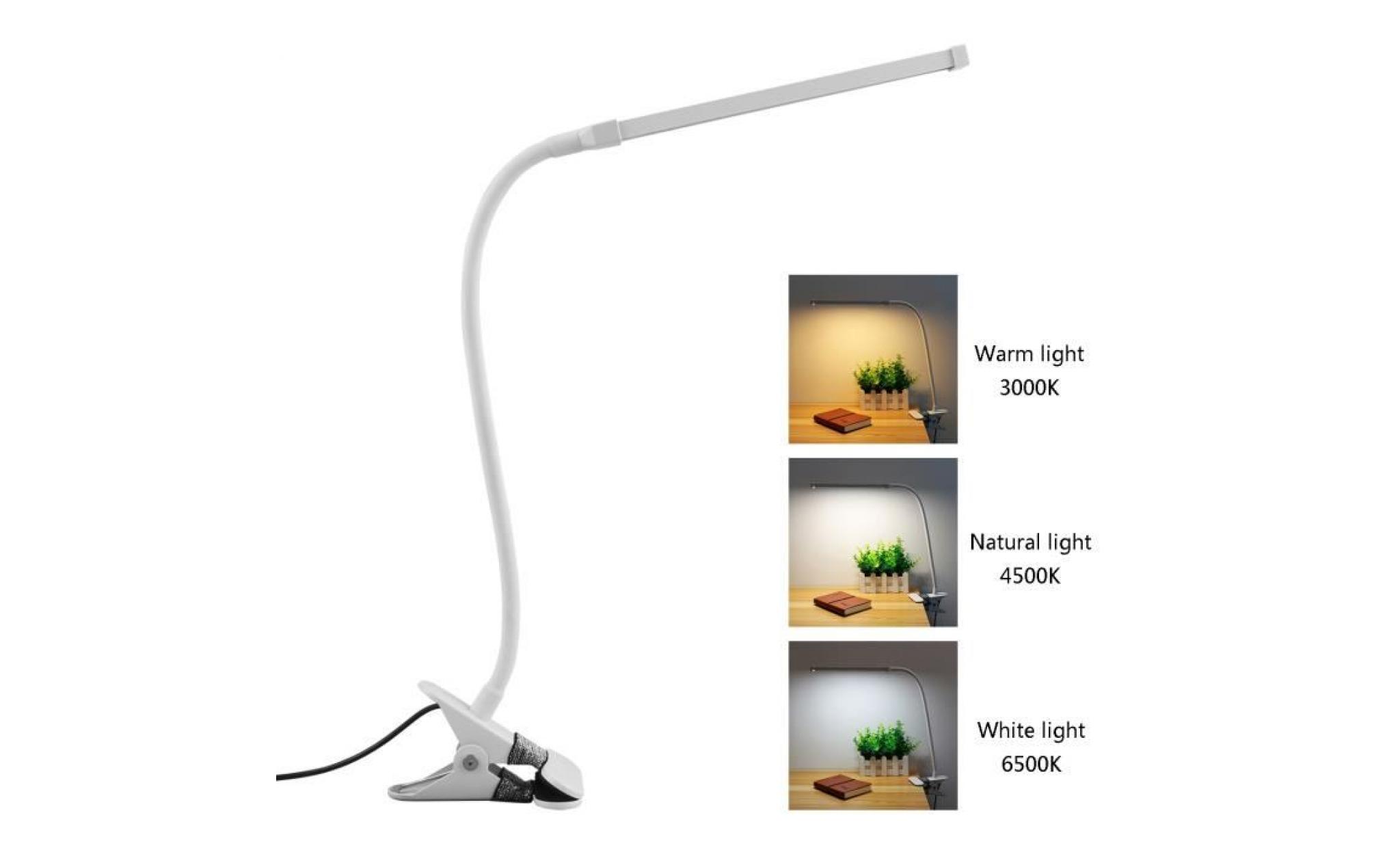 lampe de bureau lampe de protection des yeux lampe de table lampe de bureau flexible pour le tatouage d'art d'ongle;8w;blanc