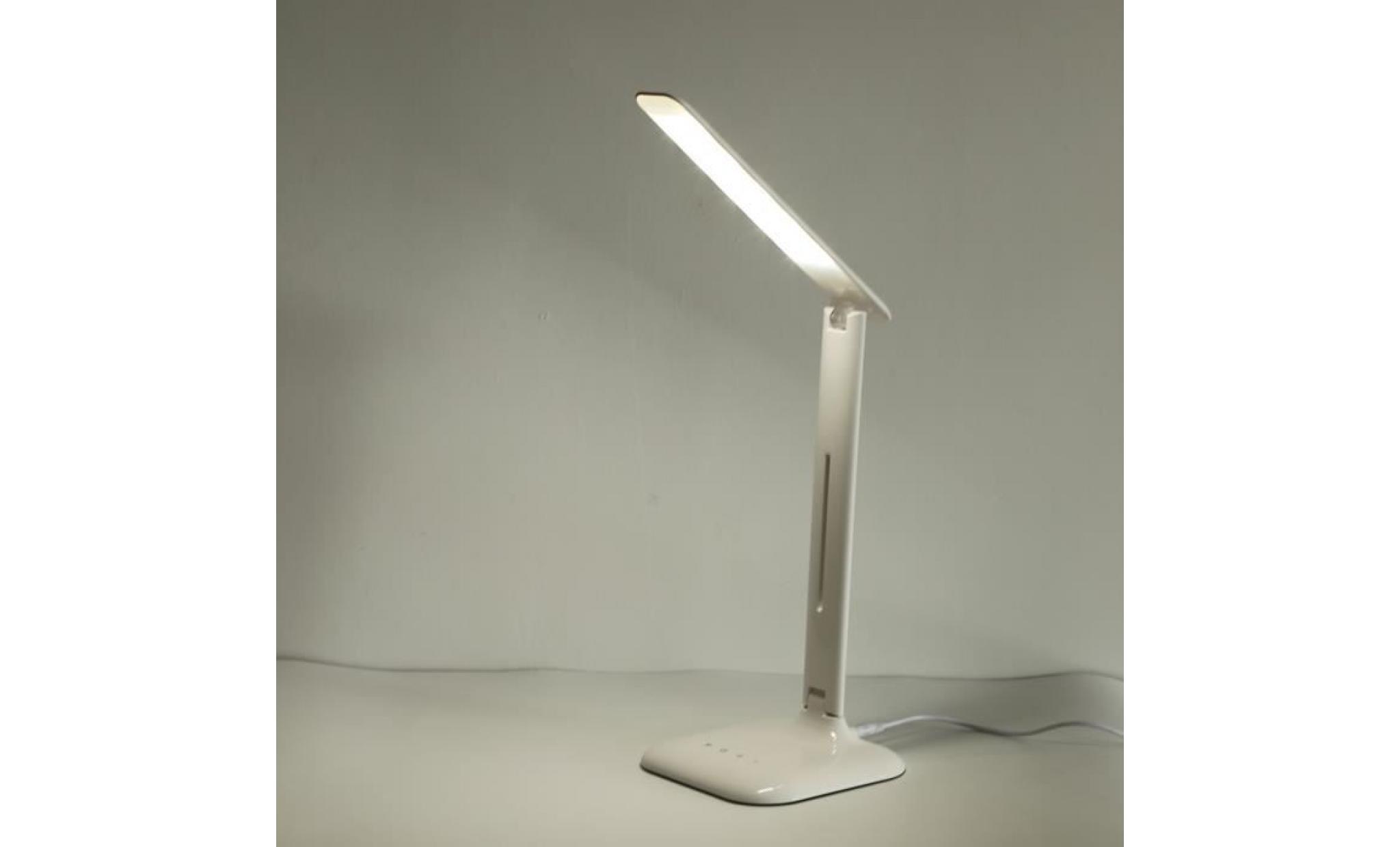 lampe de bureau lampe de table lampe de chevet led 7w,4 modes (étude, lecteure, sommeil, relax), 7w 600lm + adaptateur pas cher