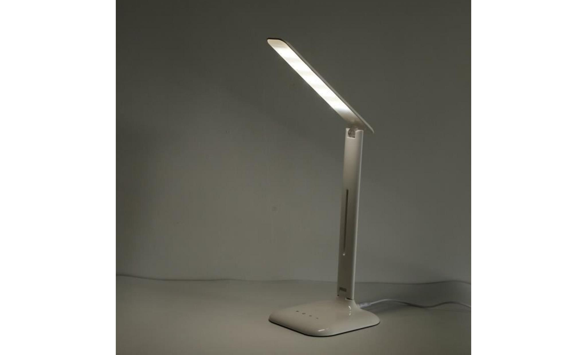 Lampe de bureau Lampe de table Lampe de chevet LED 7W,4 modes (étude, lecteure, sommeil, relax), 7W 600LM + Adaptateur pas cher