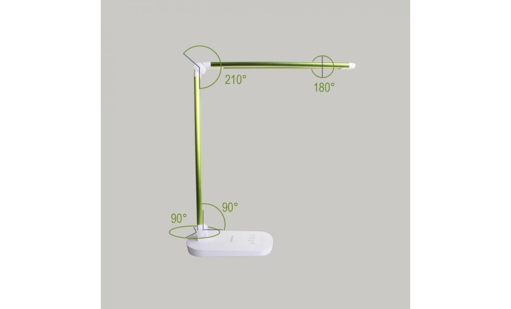 lampe de bureau led verte pliable tactile 8w 4 modes luminosité réglable lampe de chevet lampe de table pour enfants filles garçons pas cher