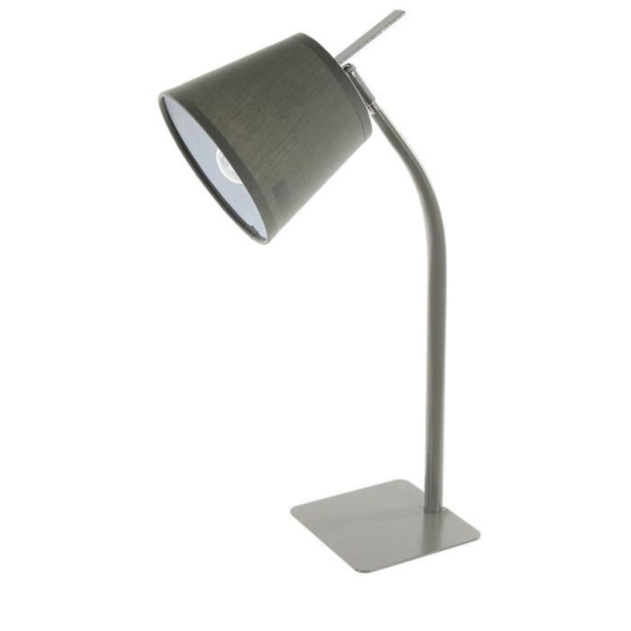 Lampe de bureau métal gris