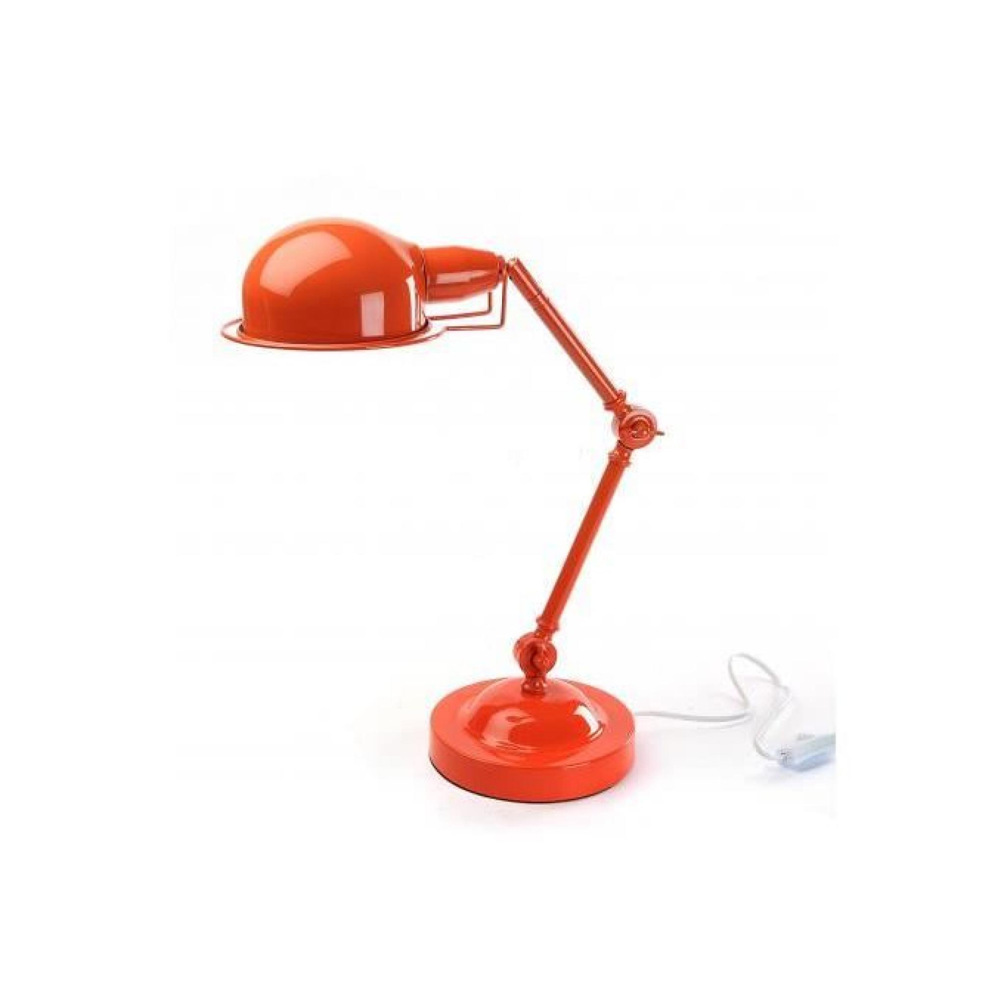 Lampe de bureau orange  H.45 cm