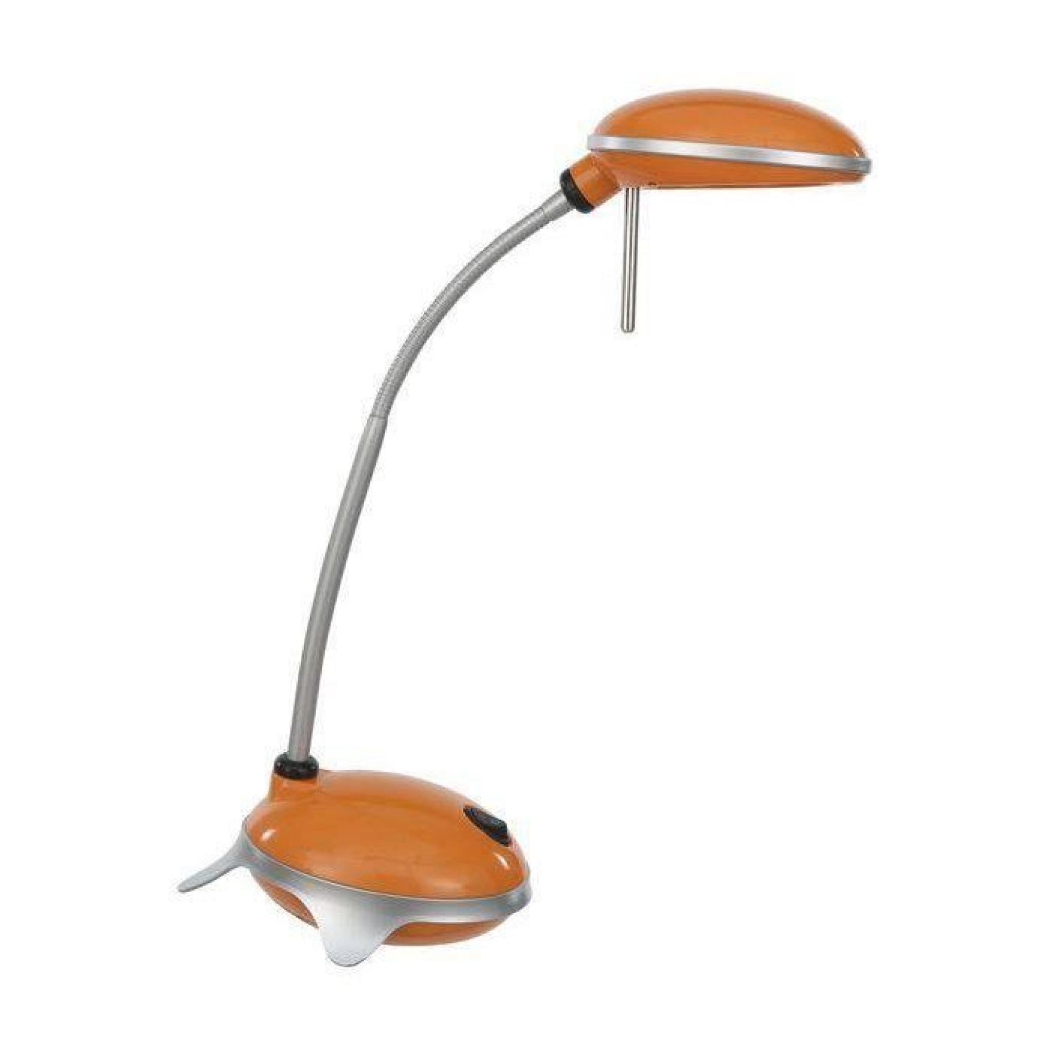 Lampe de bureau Plastique argent/orange Proxy Led 3W - Boutica-Design pas cher