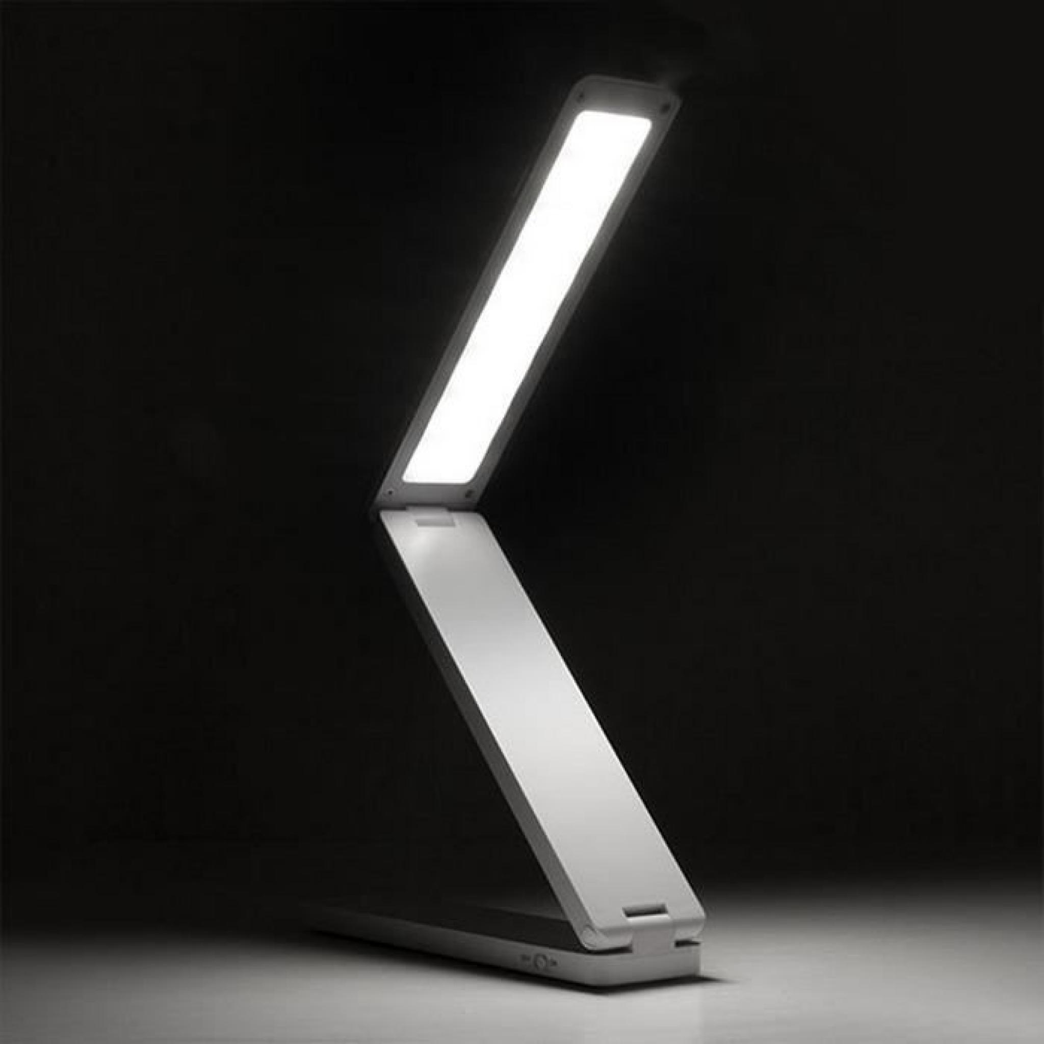 Lampe de bureau pliable LED puissante - Lampe sans fil ou veilleuse table de nuit rechargeable - Luminaire original et design pas cher