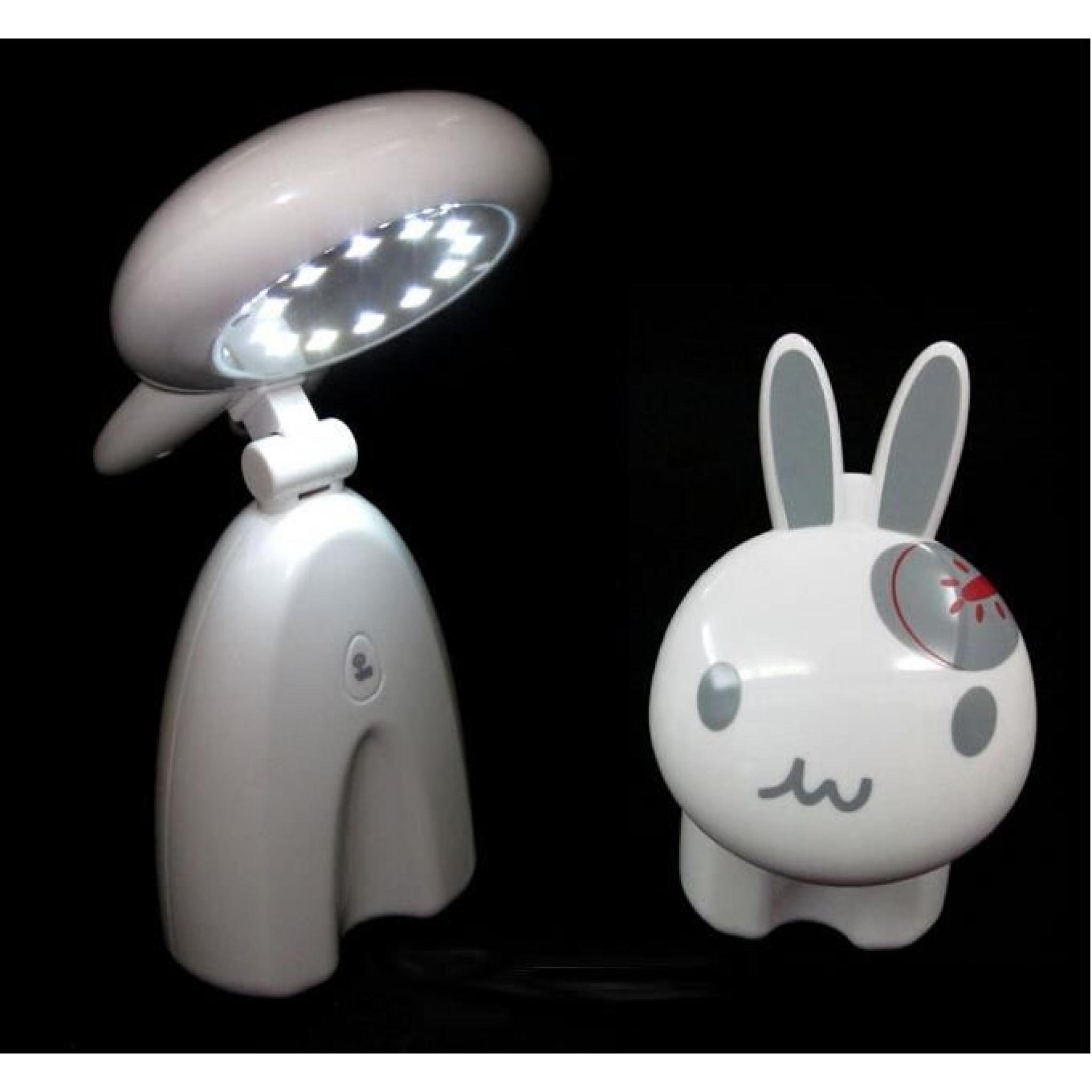 Lampe de bureau tactile lapin rechargeable - Mini lampe à LED avec luminosité ajustable - Cadeau bureau ou cadeau lapin pas cher