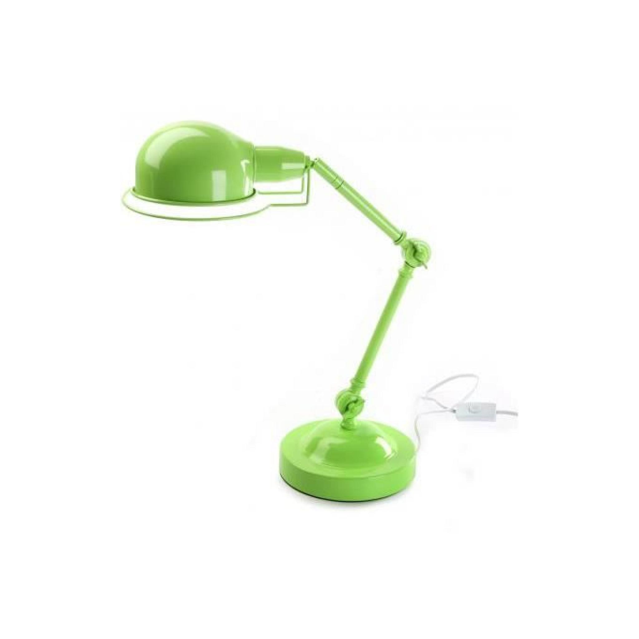 Lampe de bureau verte H.45 cm