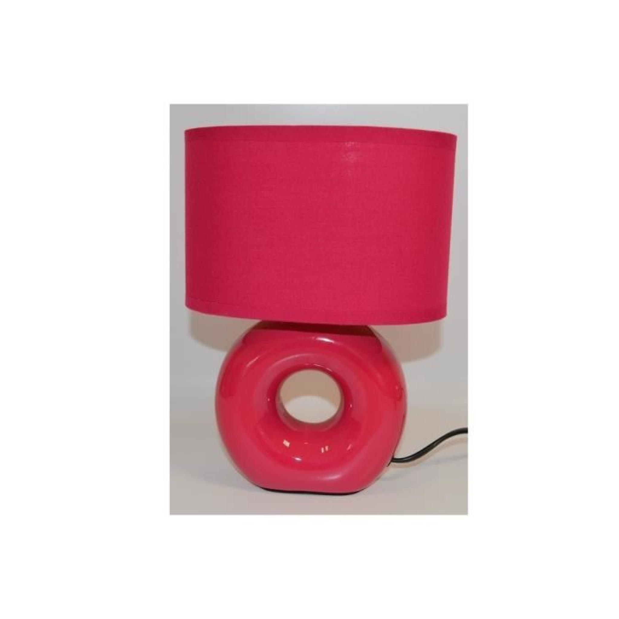 Lampe de chevet ceramique rose