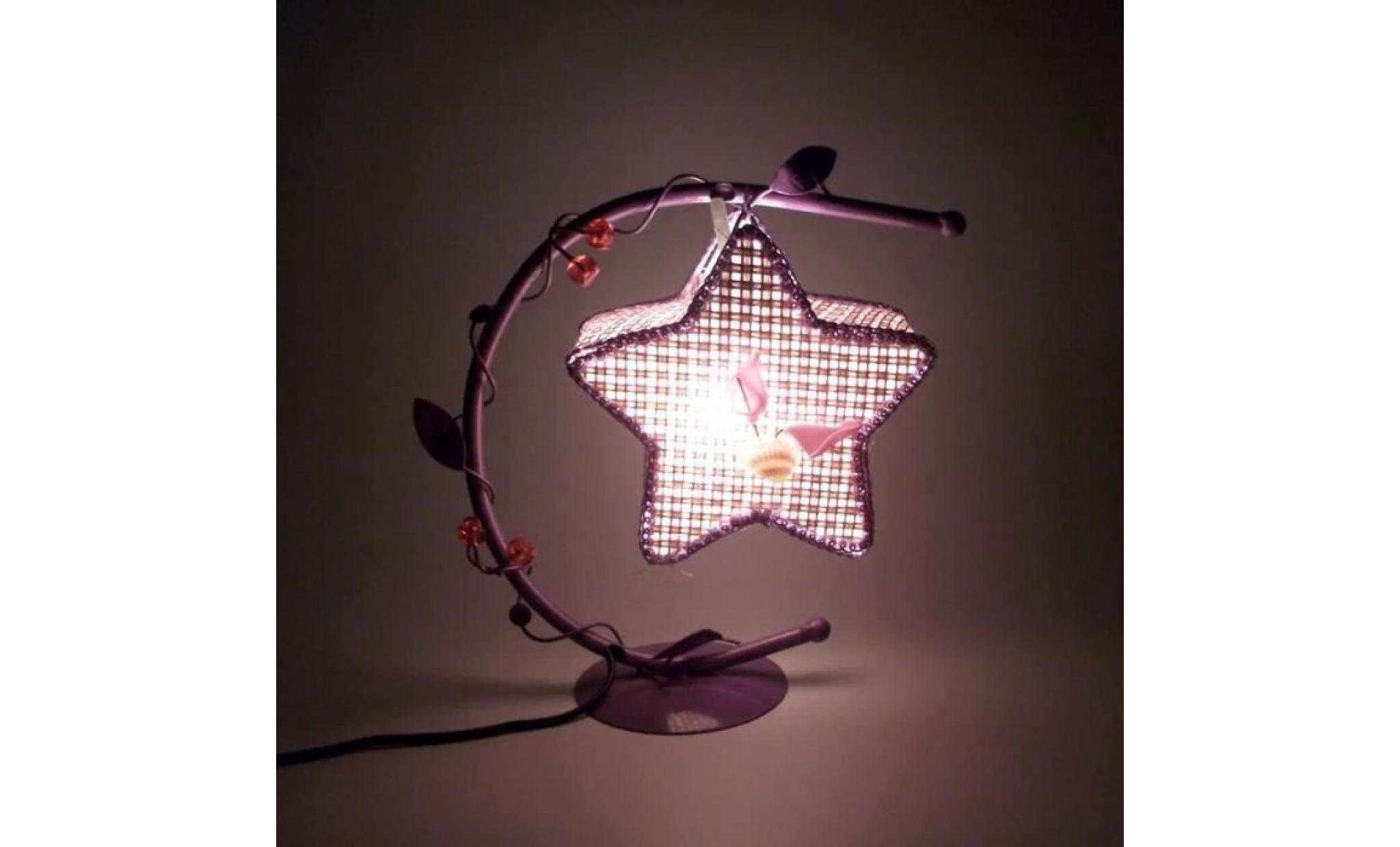lampe de chevet créativité ccreux lampe de jardin décoration chambre forme Étoile    violet