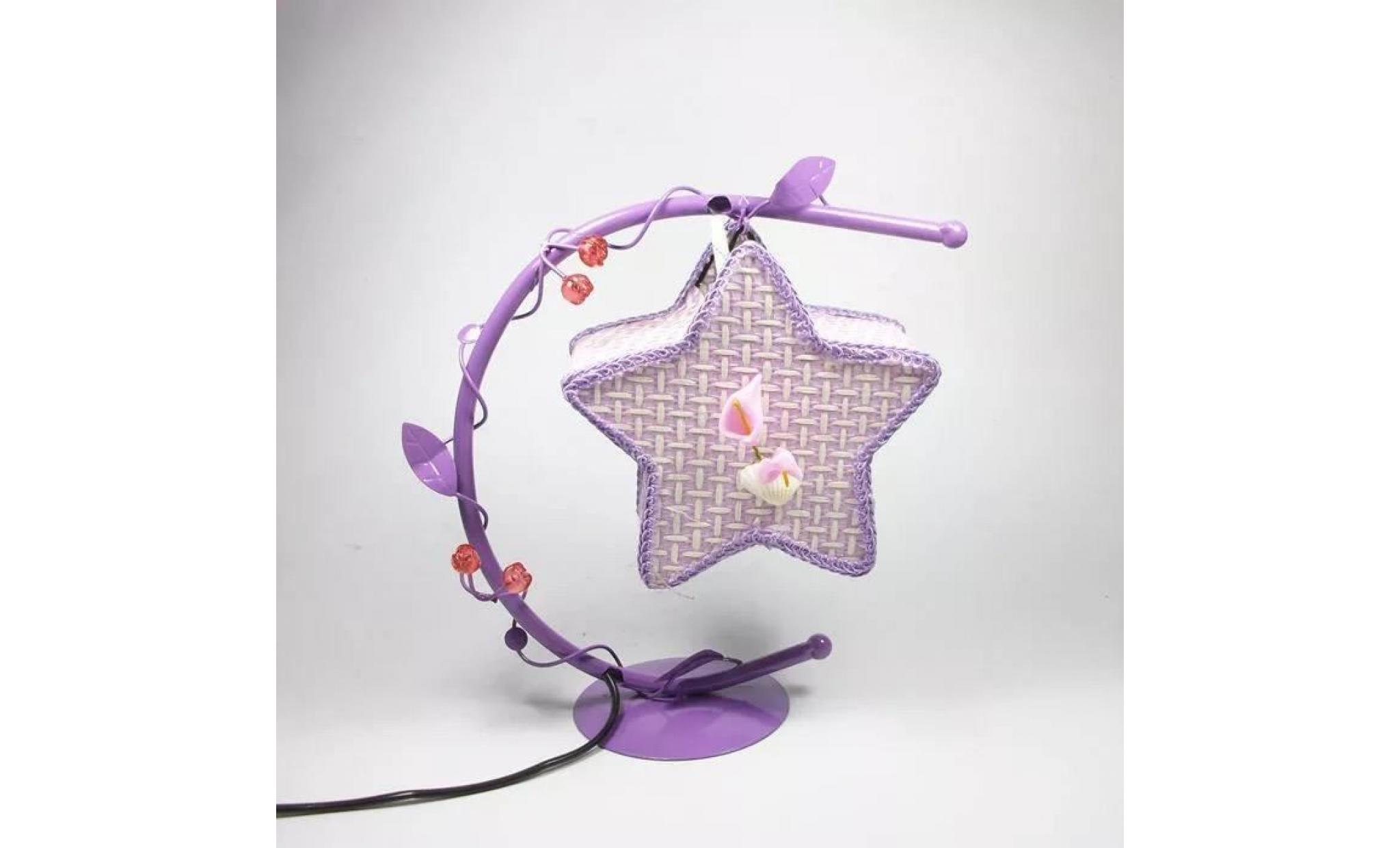 lampe de chevet créativité ccreux lampe de jardin décoration chambre forme Étoile    violet pas cher