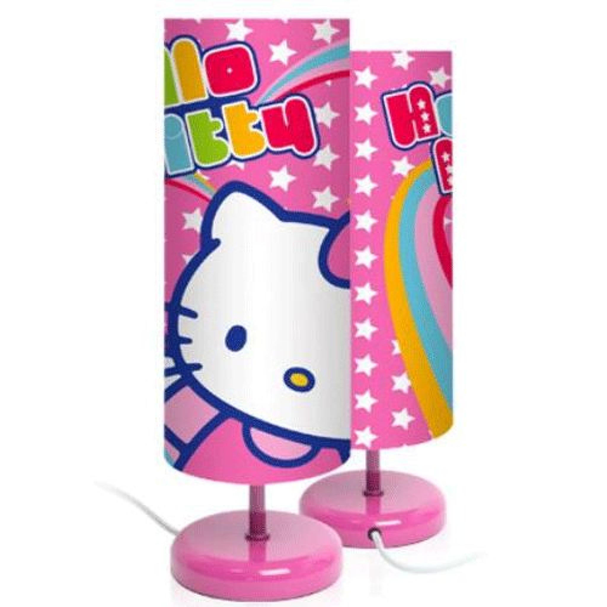Lampe de chevet cylindrique Hello Kitty pas cher
